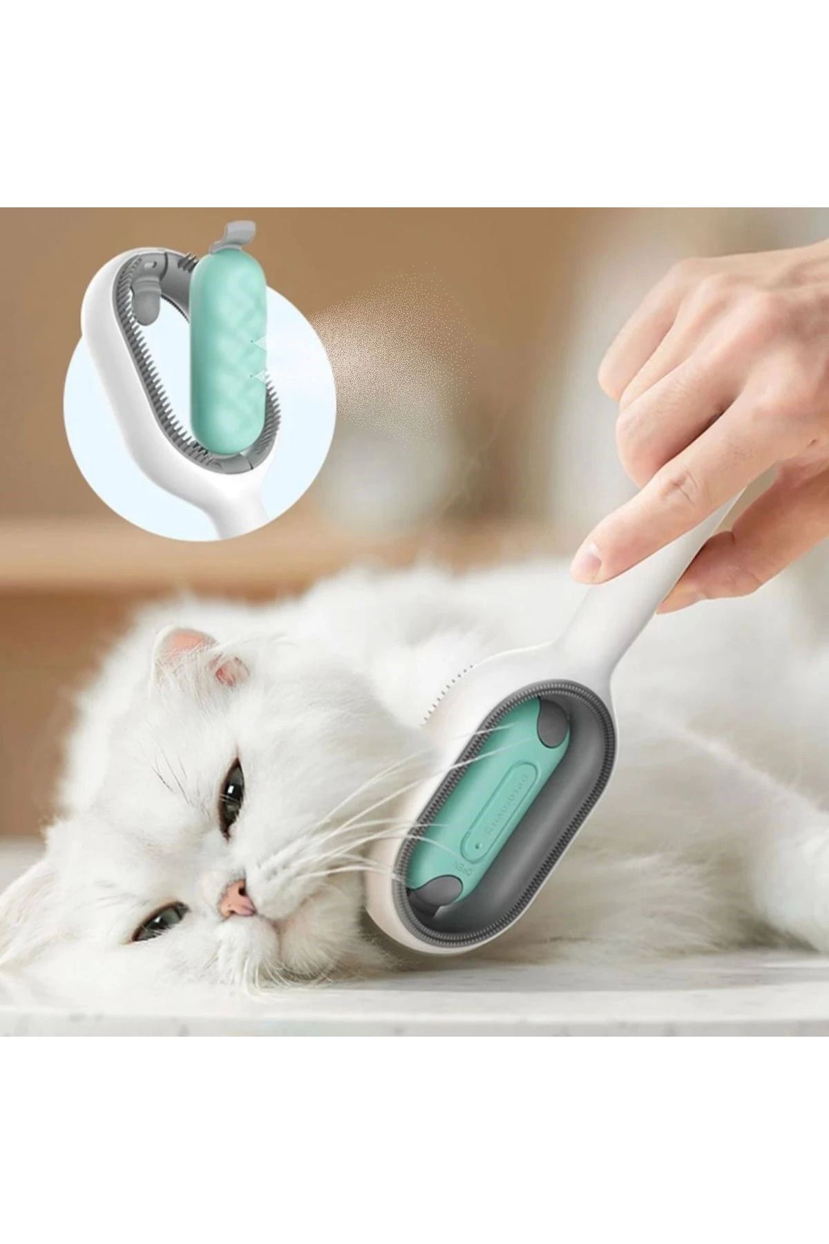 Heez Su Hazneli Kedi ve Köpek Tüyü Toplamama Fırçası Su Hazneli Pet Tarağı