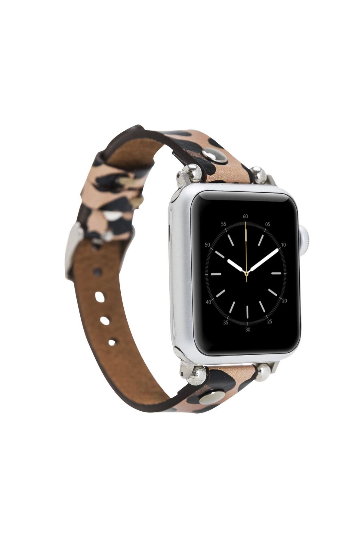 Angoravi Watch Uyumlu Deri Kordon 42-44-45mm ST Leopar NE