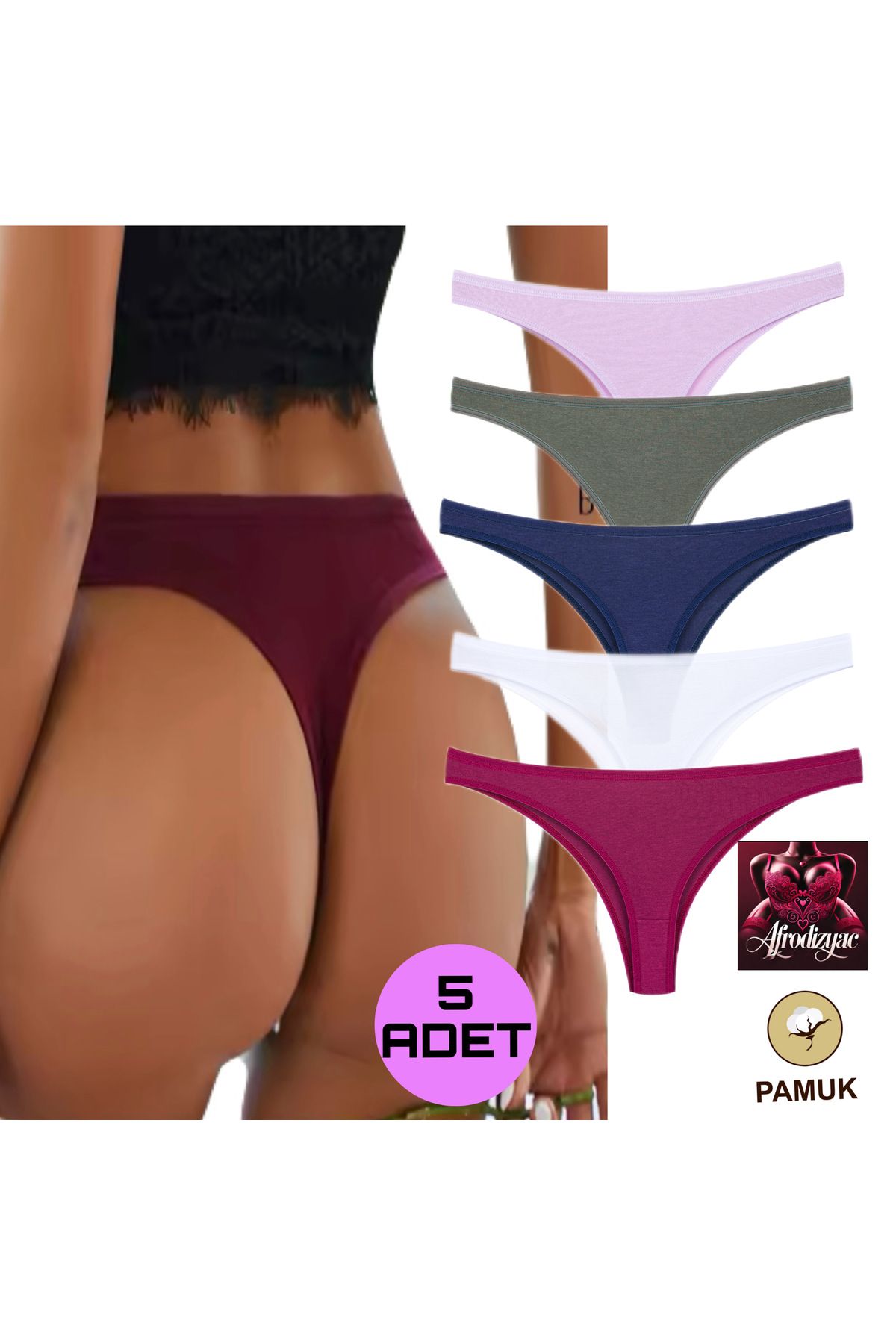 5'li Pamuk String (EXTRA ESNEK VE EXTRA YUMUŞAK)