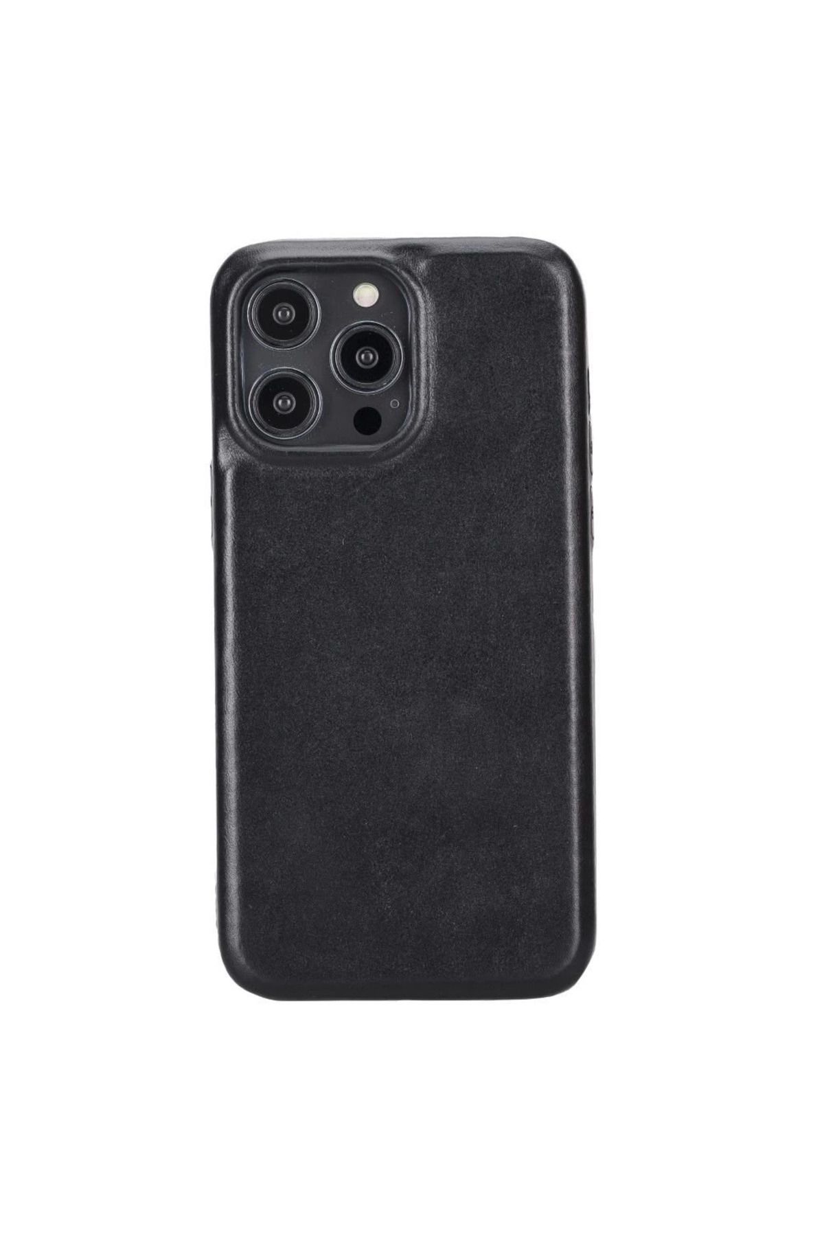 Angoravi Apple iPhone 14 Pro Max Uyumlu Deri Arka Kapak ROCK RST1