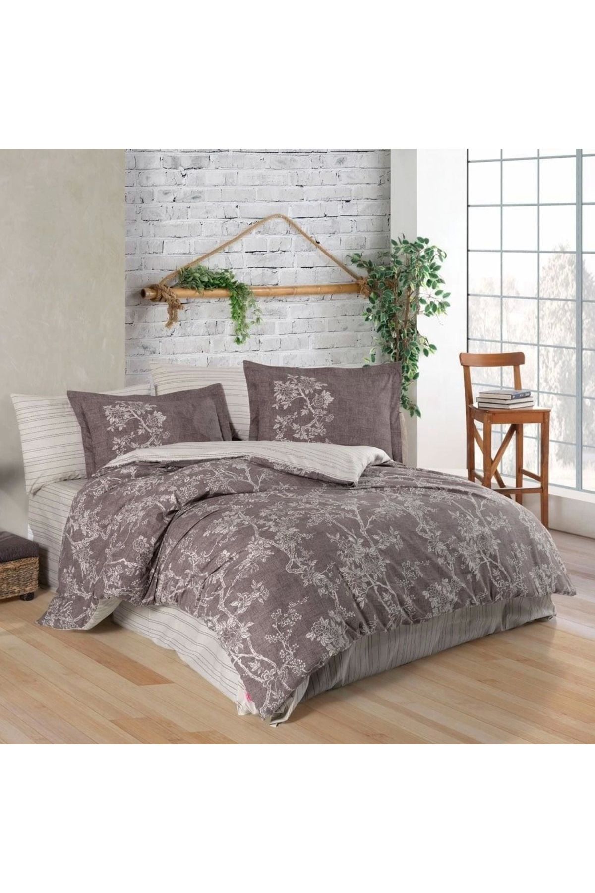 ÖYKÜ VE YİĞİT Hobby Çift Kişilik Poplin Nevresim Takımı Dream Kahve