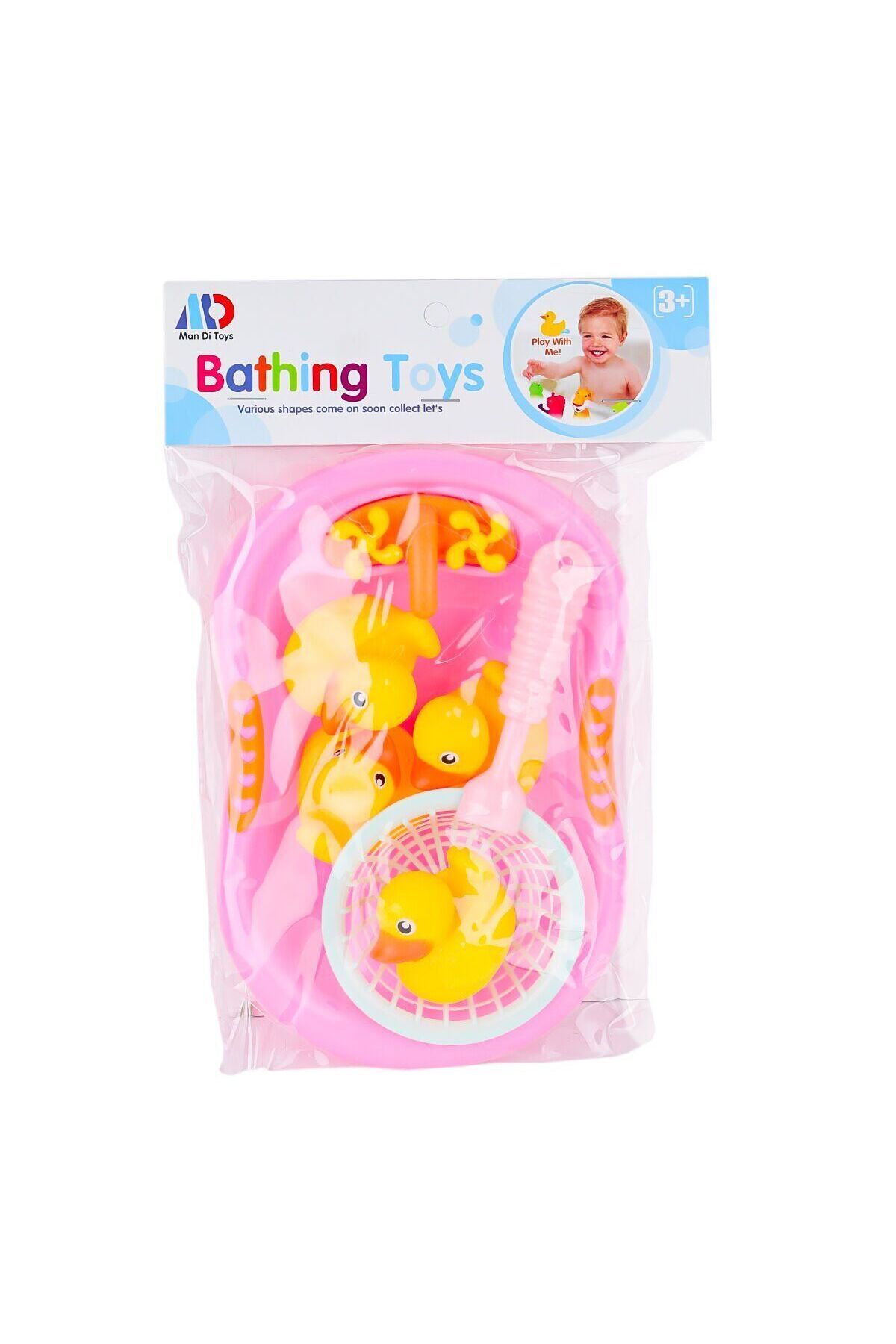 Easy Tedarik MD034-3 Poşetli Küvet Vinil Ördek Seti -Prestij Oyuncak