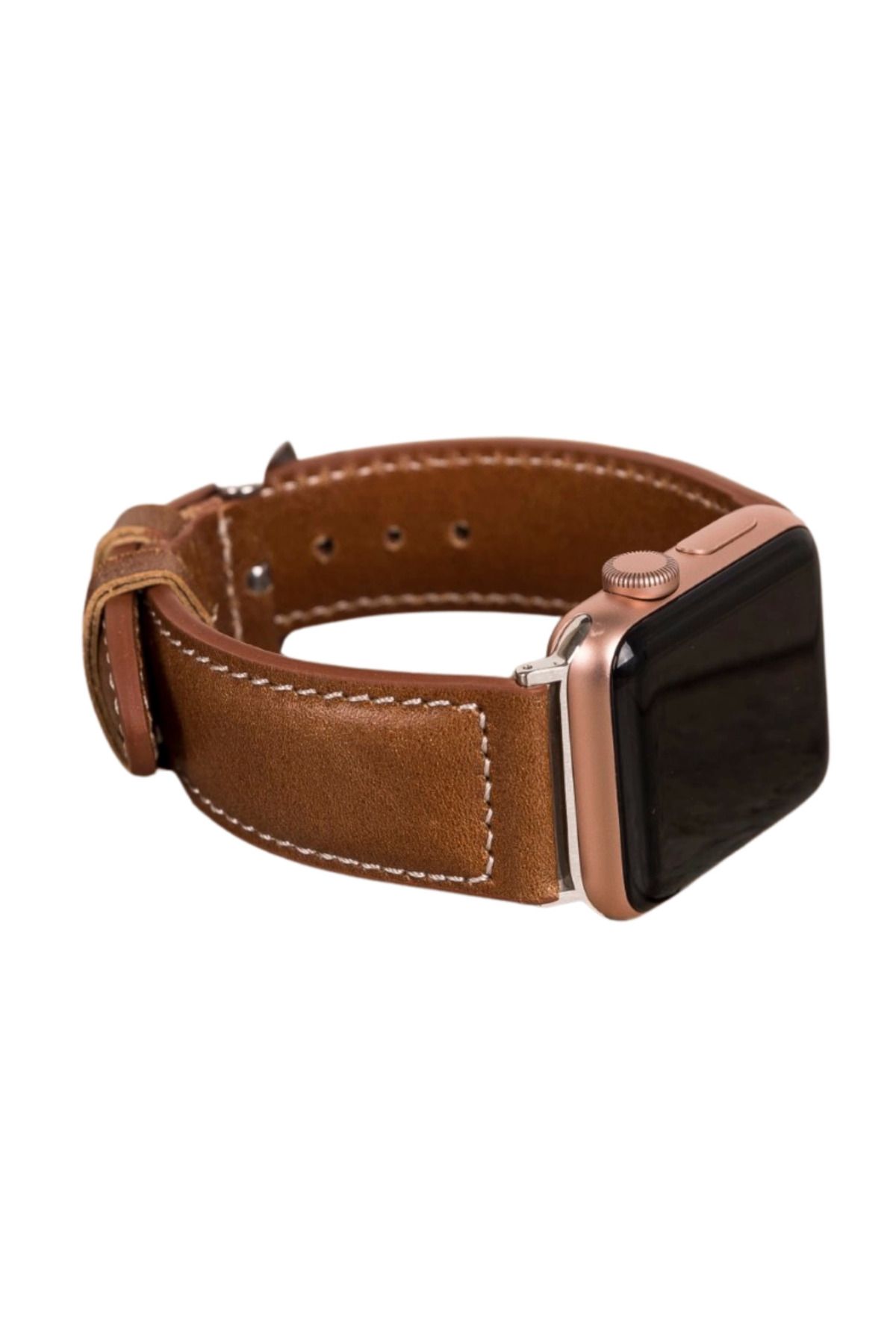 Angoravi Watch Uyumlu Deri Kordon 42-44-45mm NM4-AS2 Taba