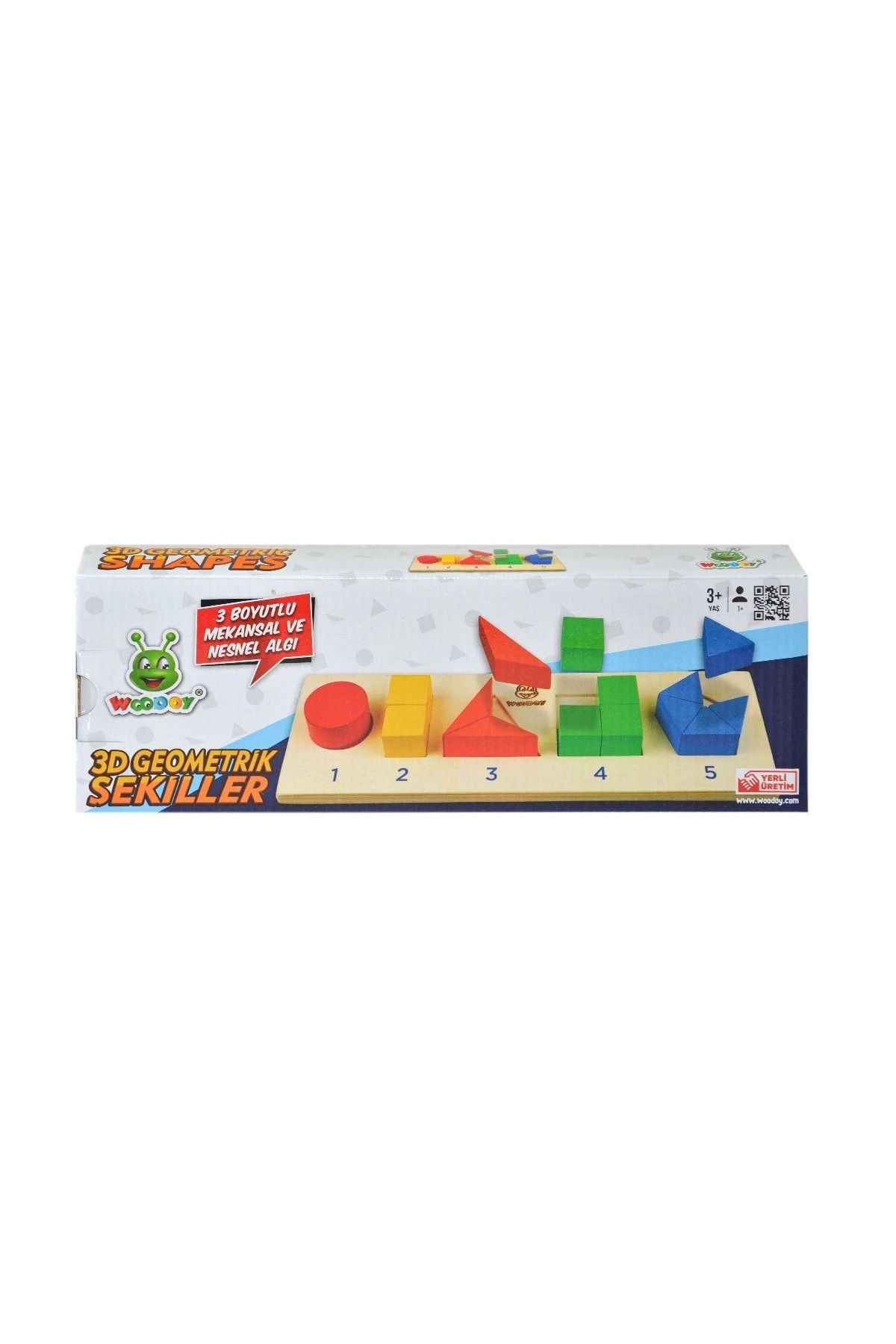 DENİZBİLİŞİM 125 Woodoy 3D Yapboz Geometrik Şekiller Bultak