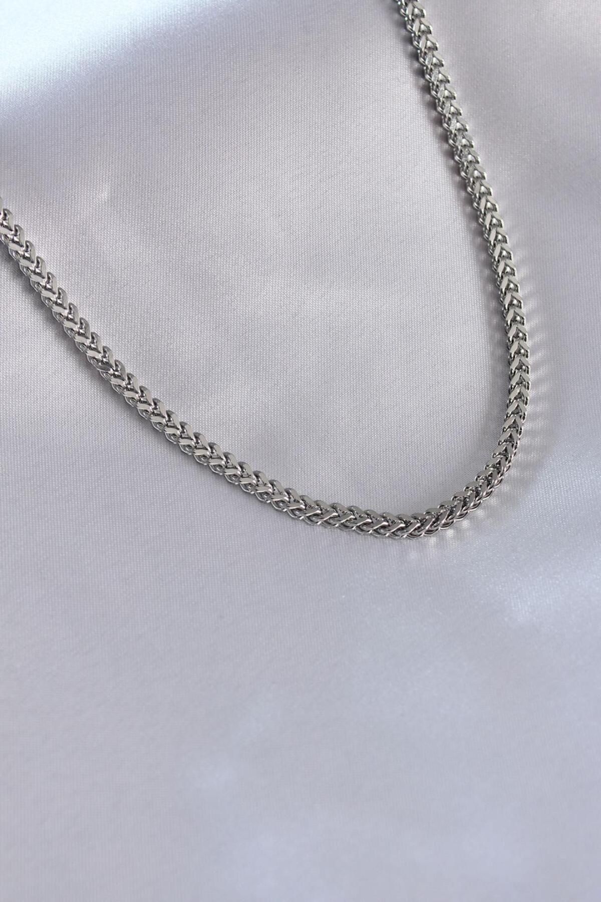 Grace Design Erkek gümüş renk zincir kolye