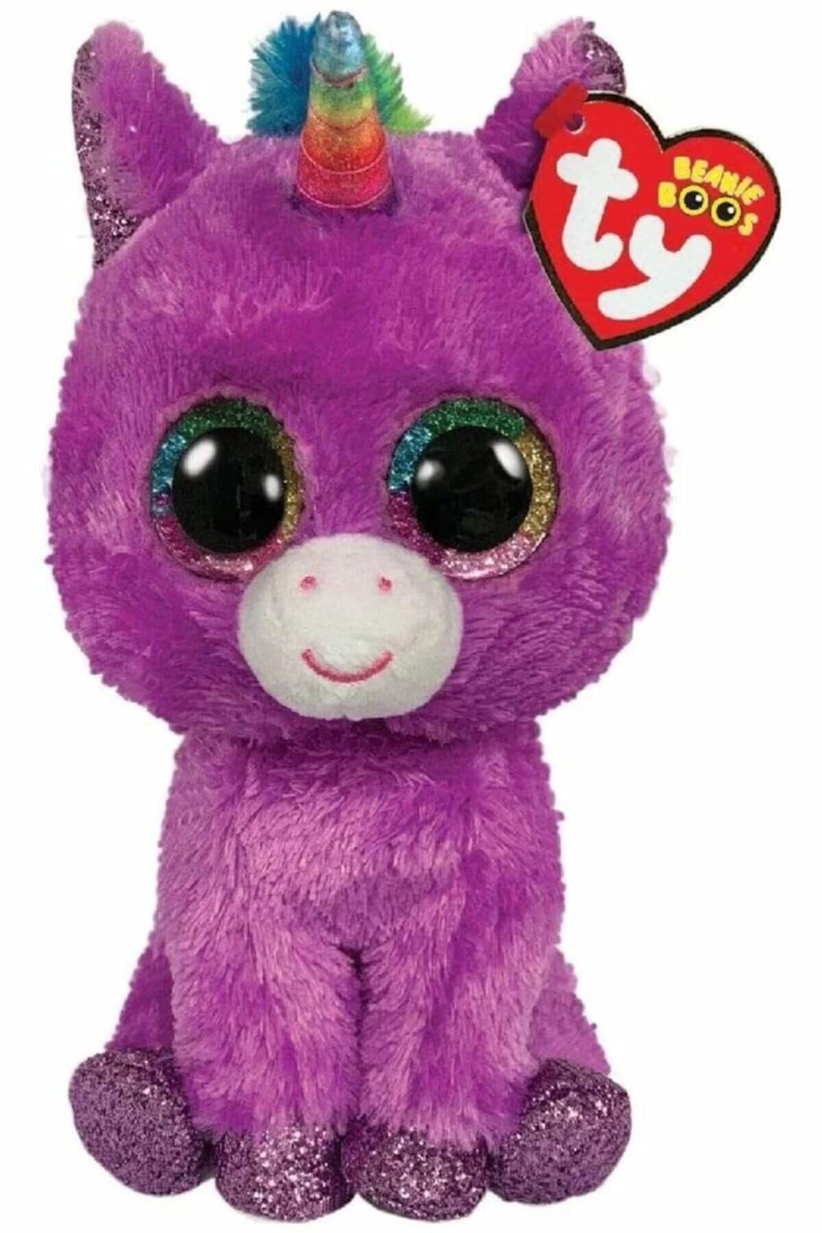 Angoravi Ty Beanie Boos Peluş Mor Unicorn 15 cm