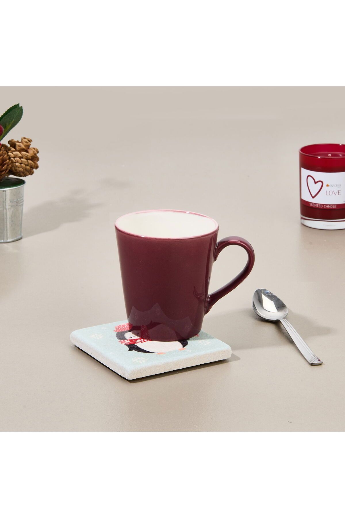 ASPARTAM Kitchen Penguen Bardak Altlığı - Renkli - 10 cm