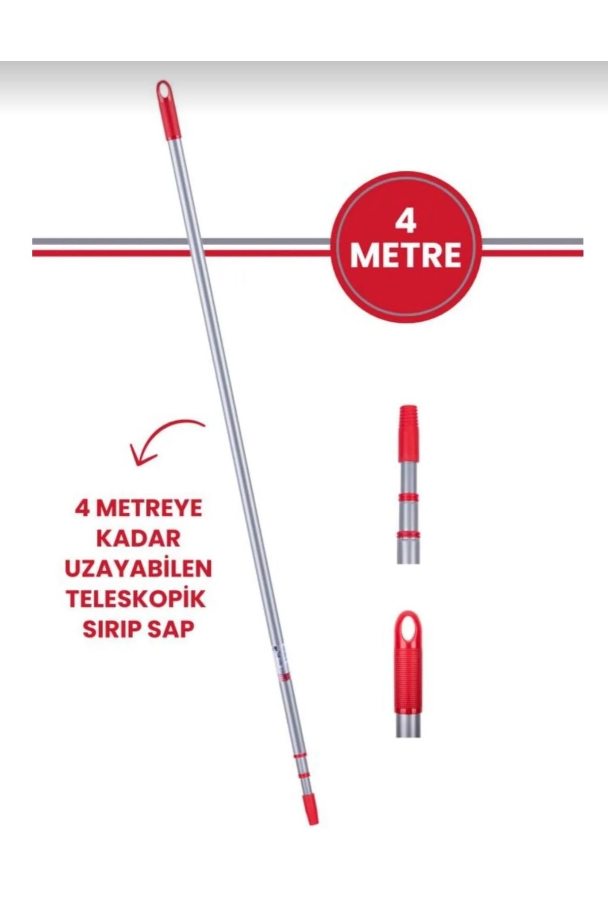 auto 4 Metre 3 Kademeli Metal Sırık