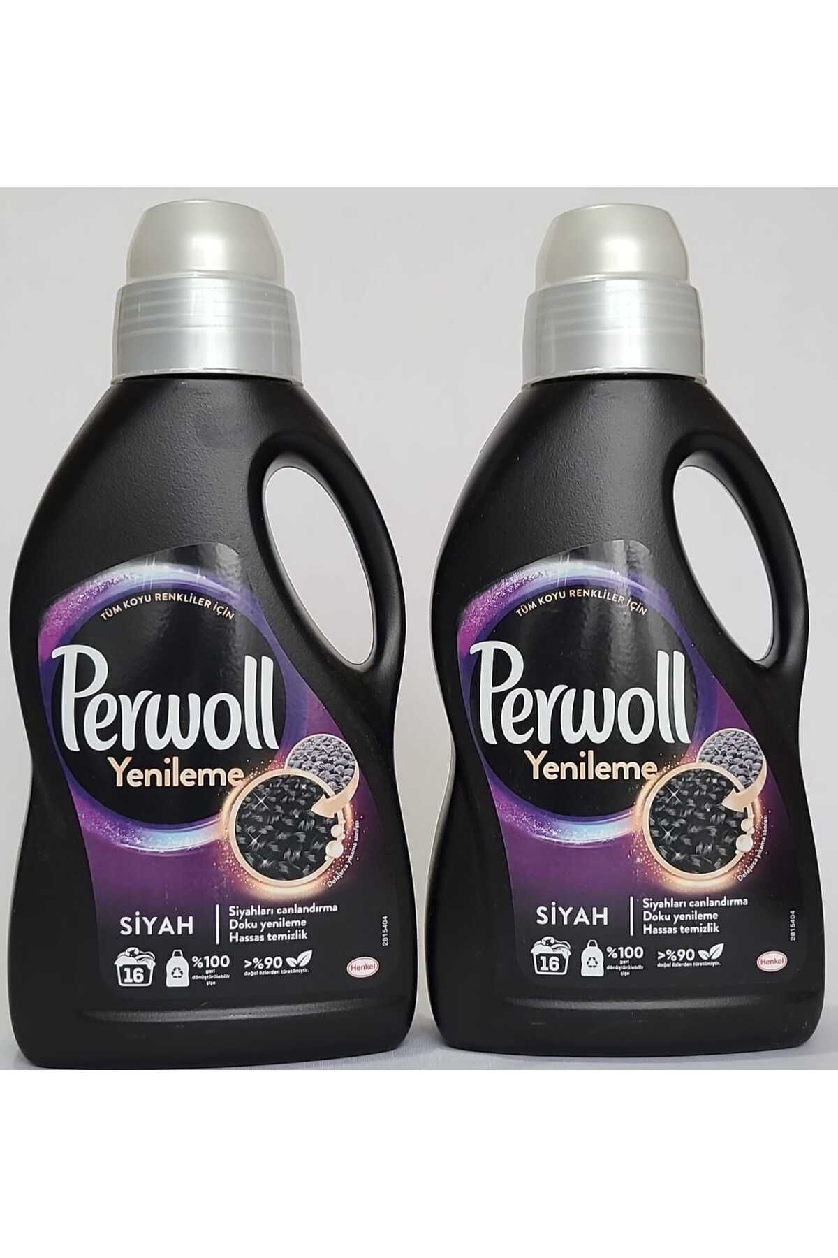 Perwoll Sıvı Çamaşır Deterjanı Siyah Yenileme Hassas Bakım 1 Litre X 2 Adet (32 Yıkama) / KÜÇÜK BOY