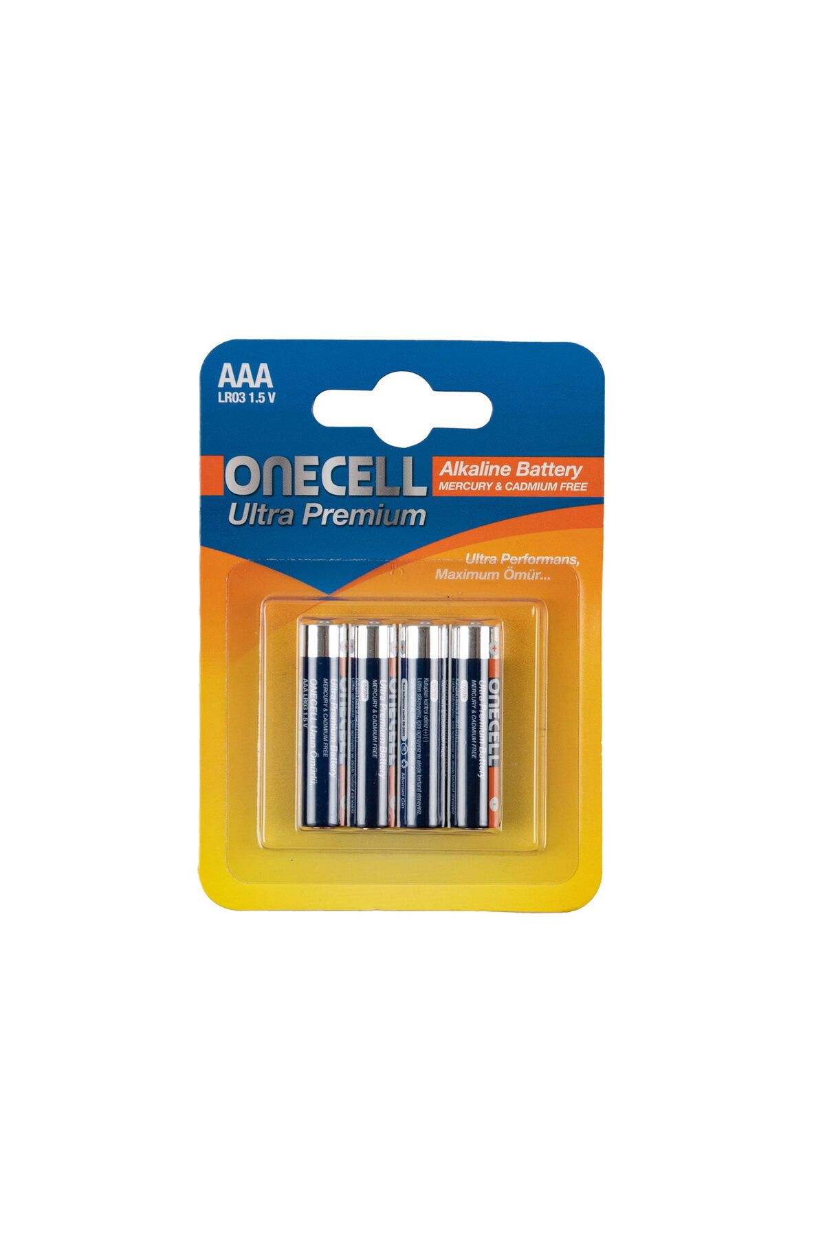 ASPARTAM Onecelll Ultra Premium Alkalin 1,5 V. 4'lü AAA Boy Pil