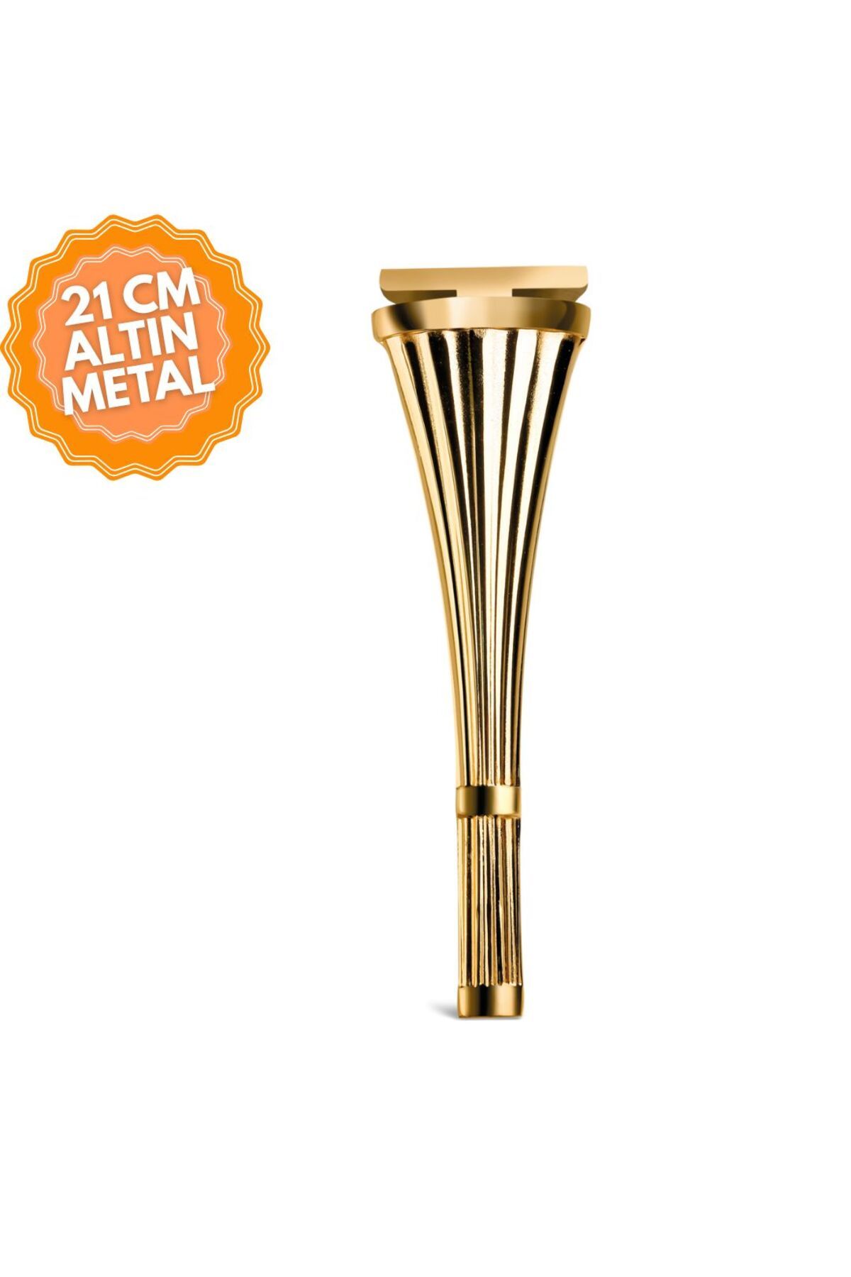 KOÇSAN Altın 21 Cm Metal Mobilya Ayağı, Lüks Metal Mobilya Ayak, Koltuk, Dolap, Şifonyer Ayak