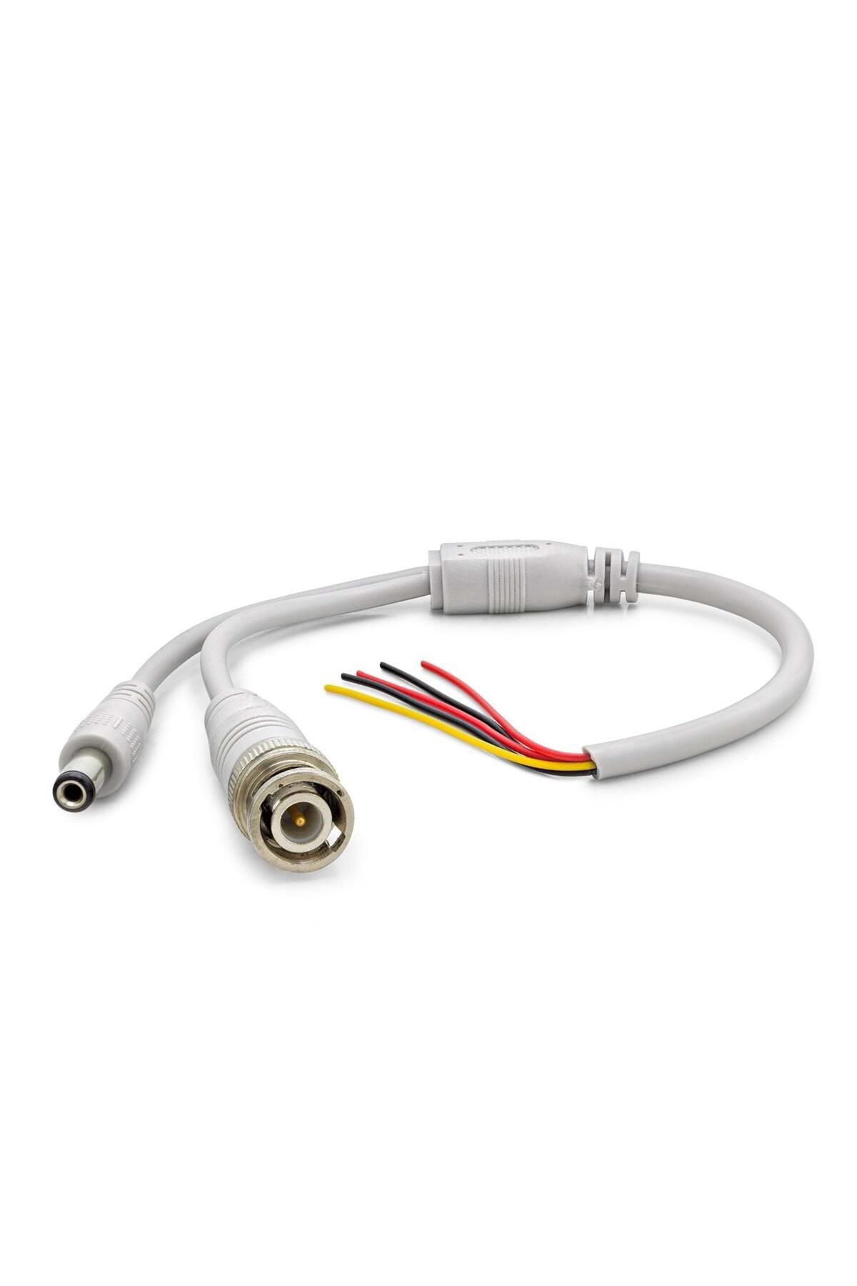 Easy Tedarik Power Jak Kablo Dc + Bnc 30Cm Beyaz HDX5531