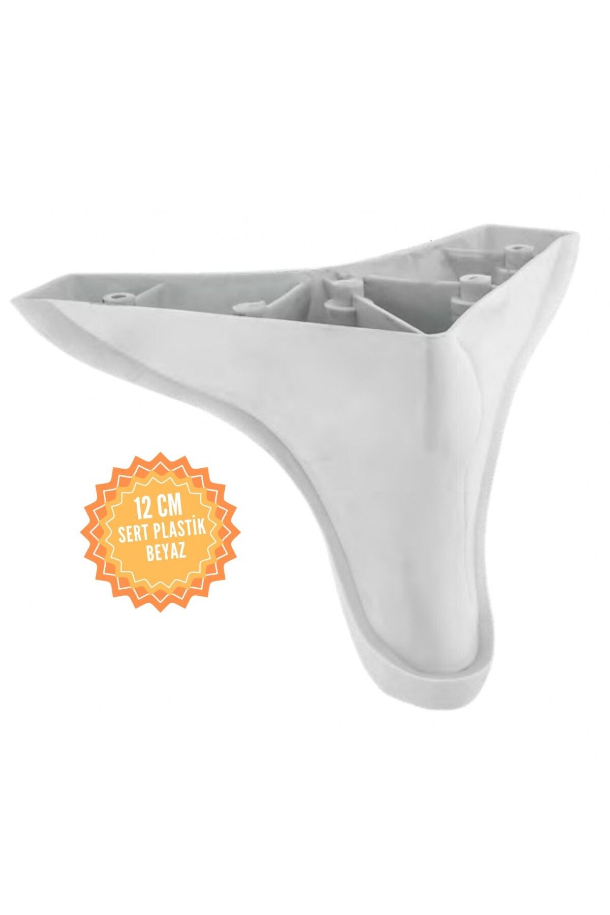 KOÇSAN Yunus Beyaz 12 Cm Plastik Mobilya Ayağı, Lüks Metal Mobilya Ayak, Koltuk, Dolap, Şifonyer Ayak