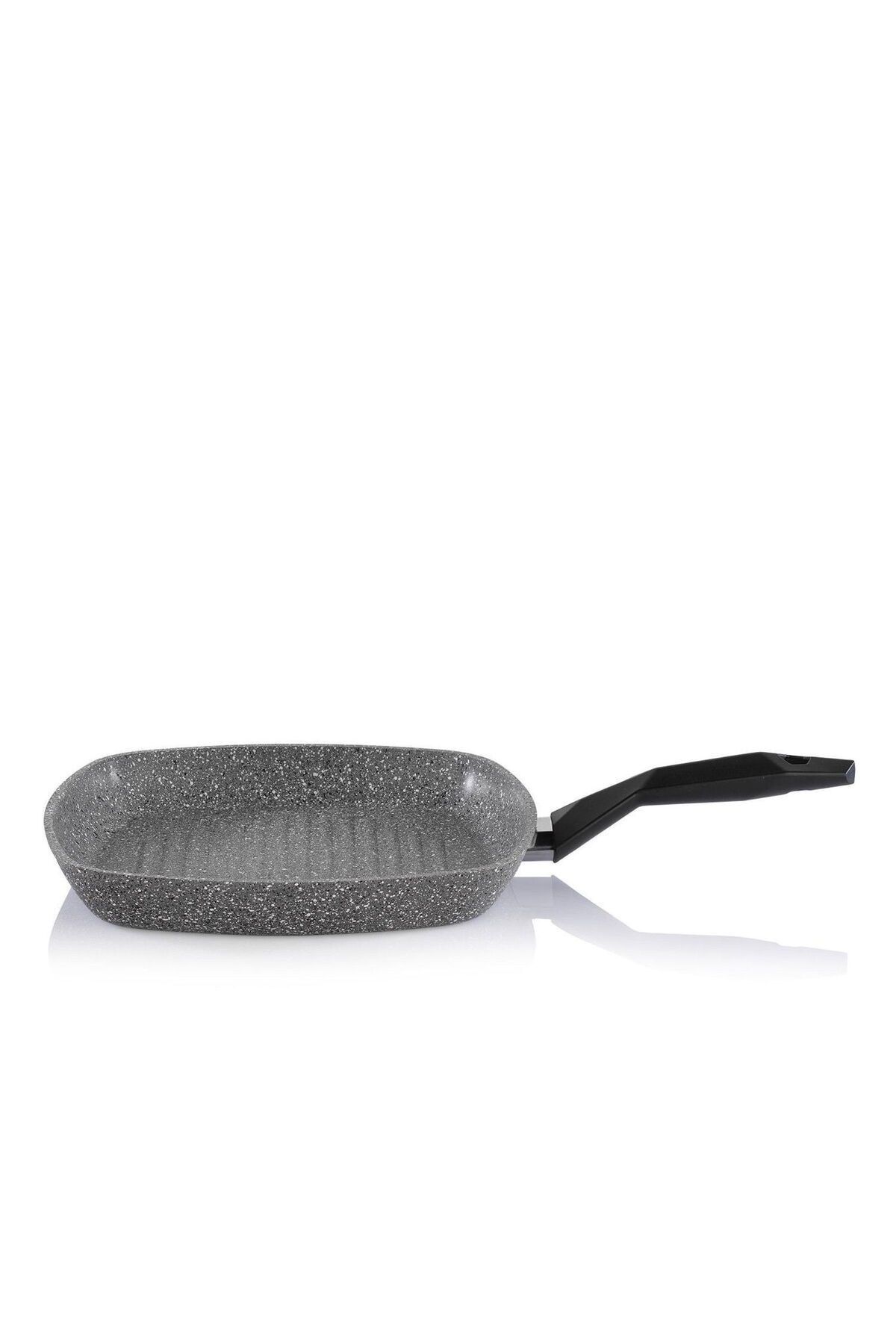 ASPARTAM Cory Yanmaz Yapışmaz Kare Grill Tava - Gri - 28 cm