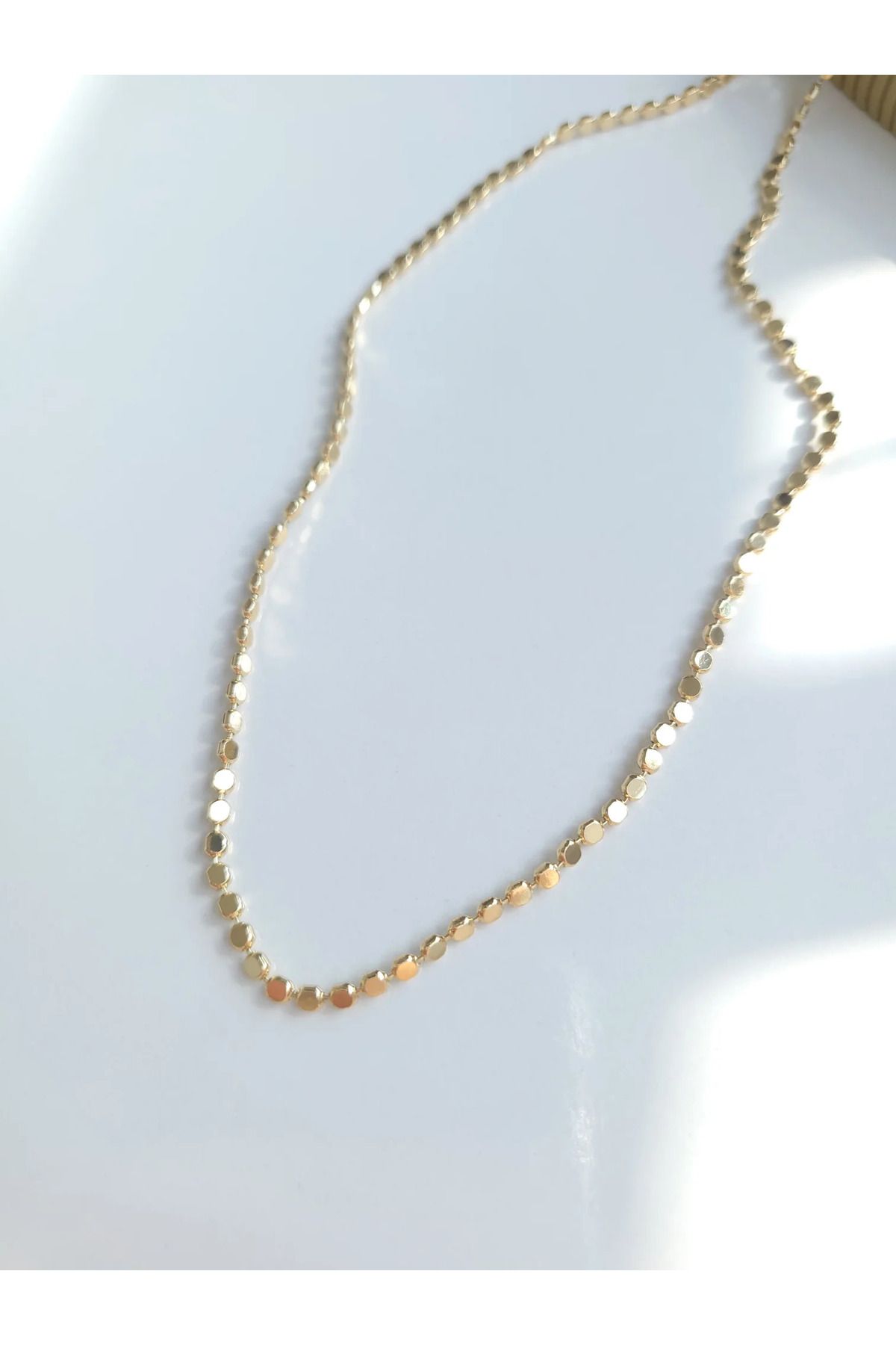 1881 STORE Çelik Gold Ezme Zincir Kolye