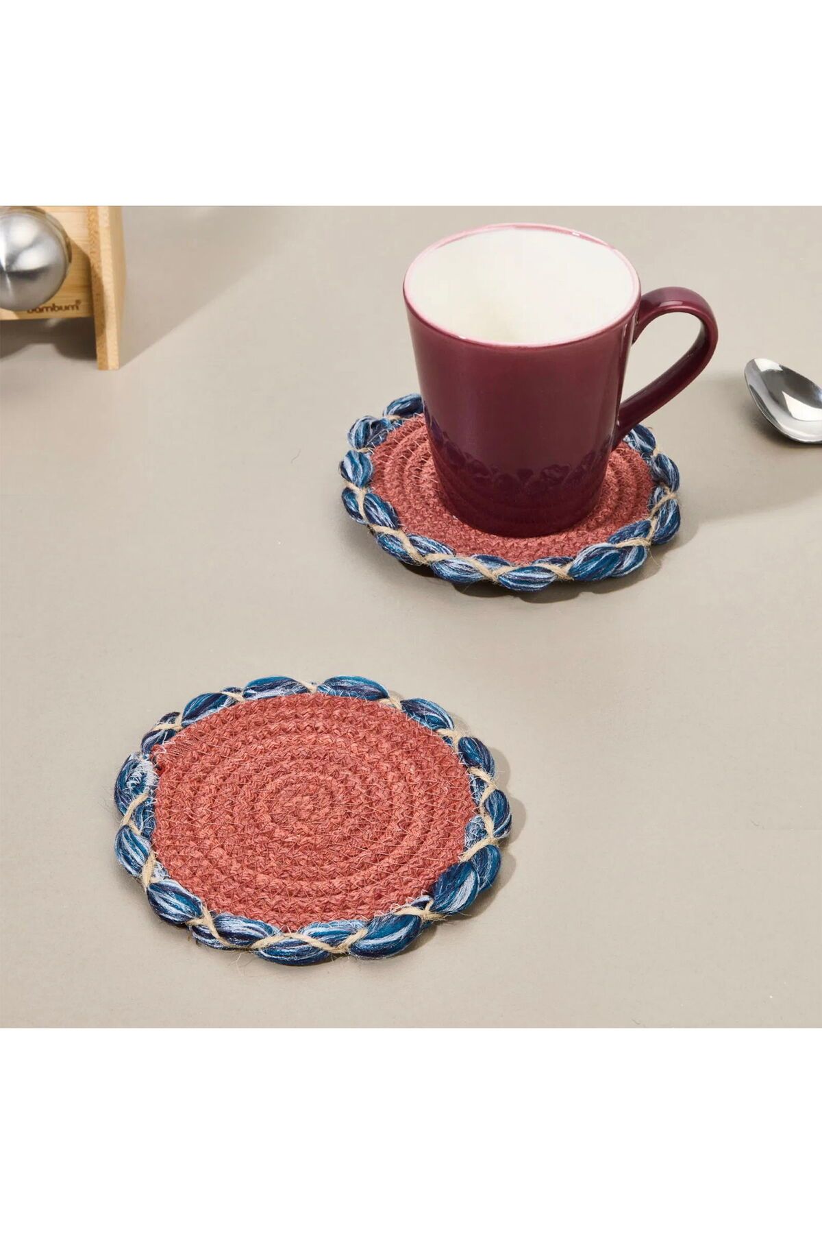 ASPARTAM Soft Laetus Bardak Altlığı - Kiremit - 13x13 cm