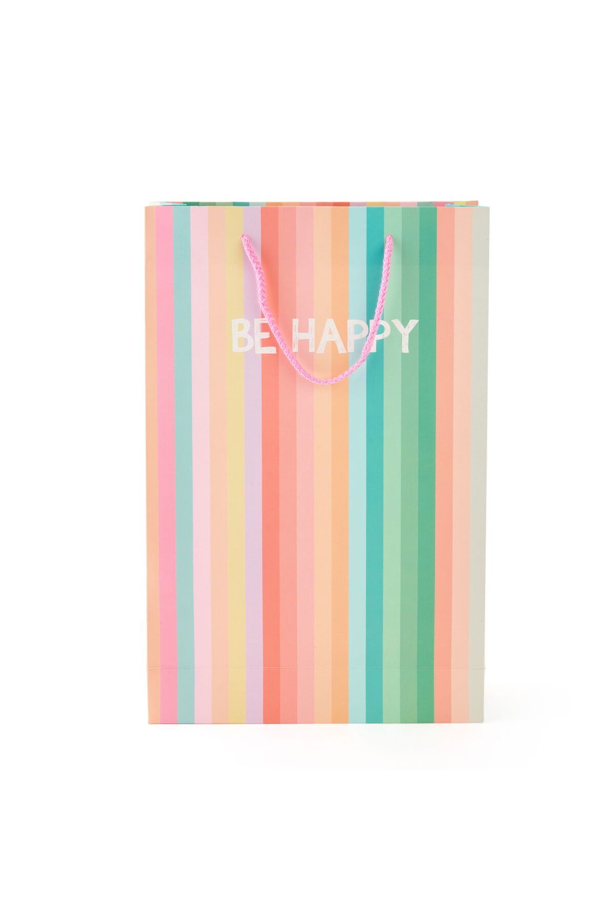 ASPARTAM Be Happy Dikey Karton Çanta - Renkli - 38x25 cm