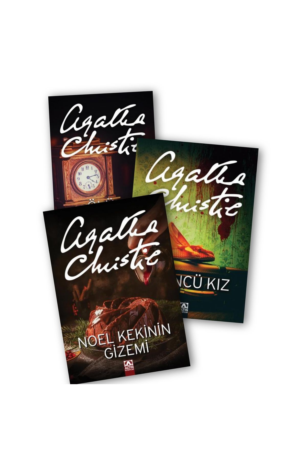 Altın Kitaplar Hercule Poirot 12. Üçleme Ölüm Saatleri - Üçüncü Kız - Noel Keki Agatha Christie