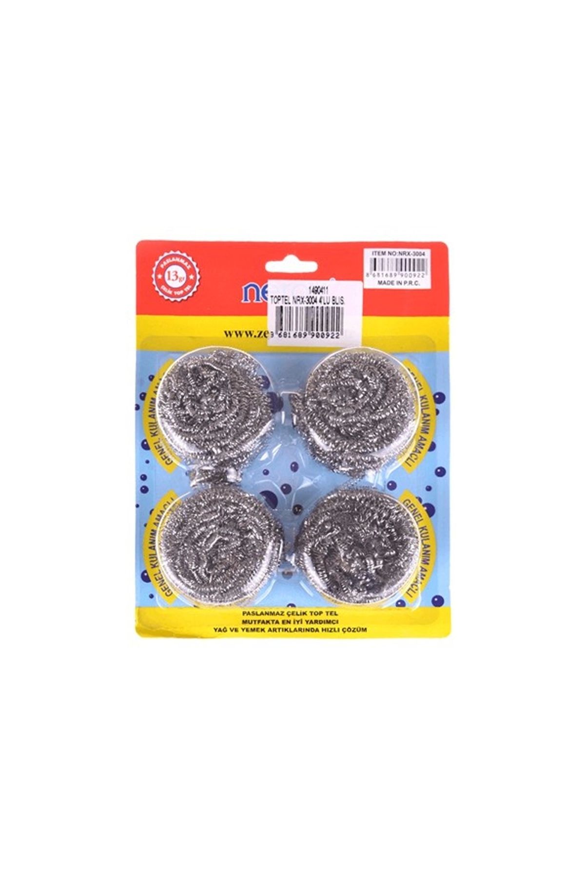 PRATİKOBA Nerox Çelik Top Tel Ovma Teli 4 Lü Blister Royaleks-NRX-F3004