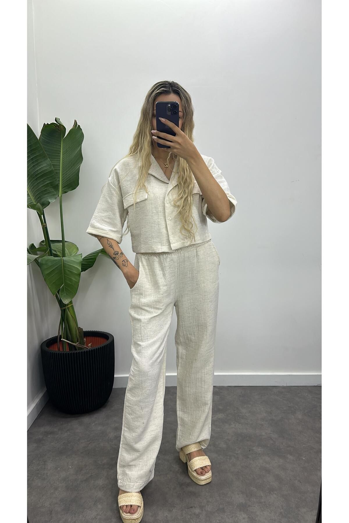 Acar Boutique Organik Müslin Kumaş Takım