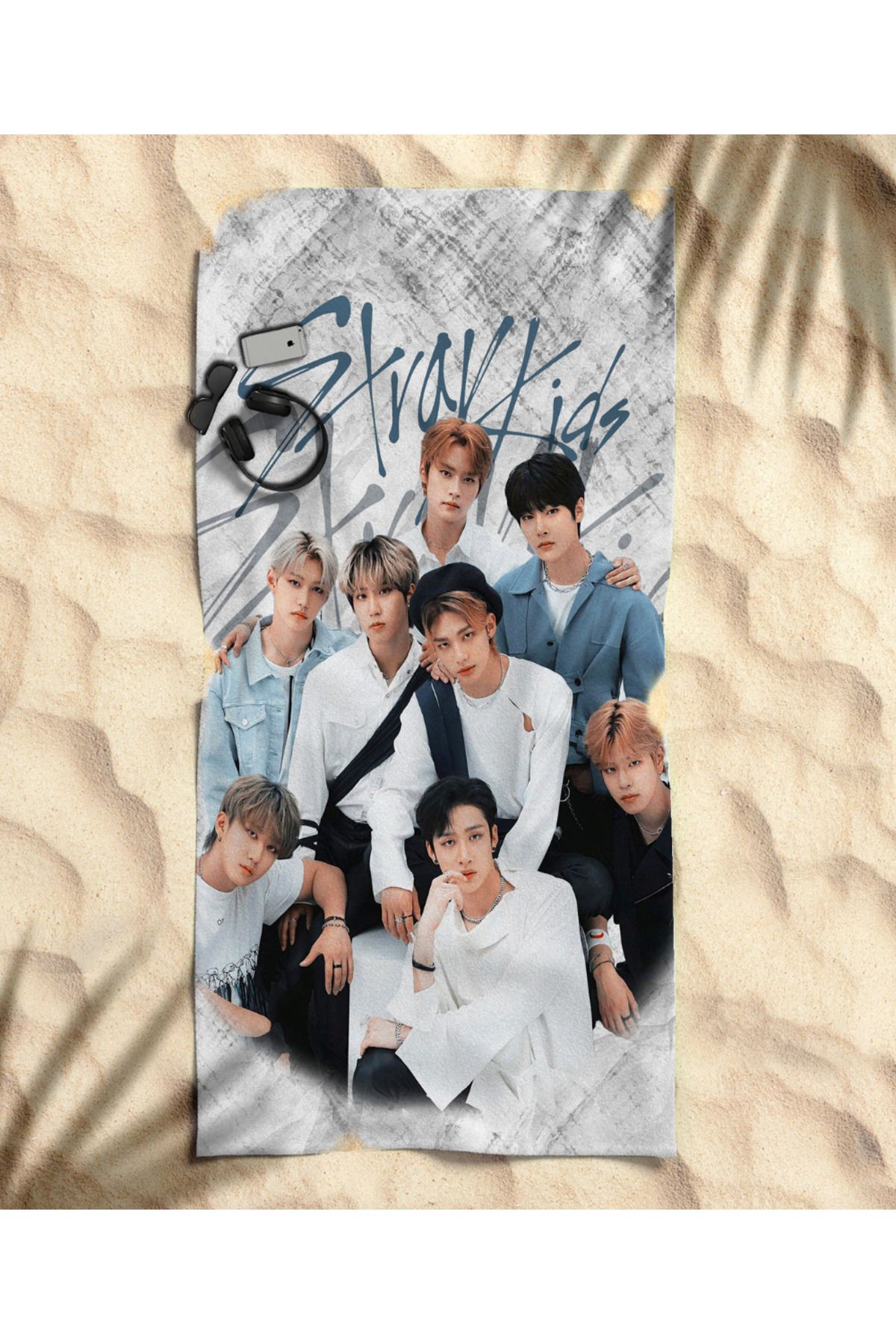 hediyechy Stray Kids Temalı Plaj Havlusu