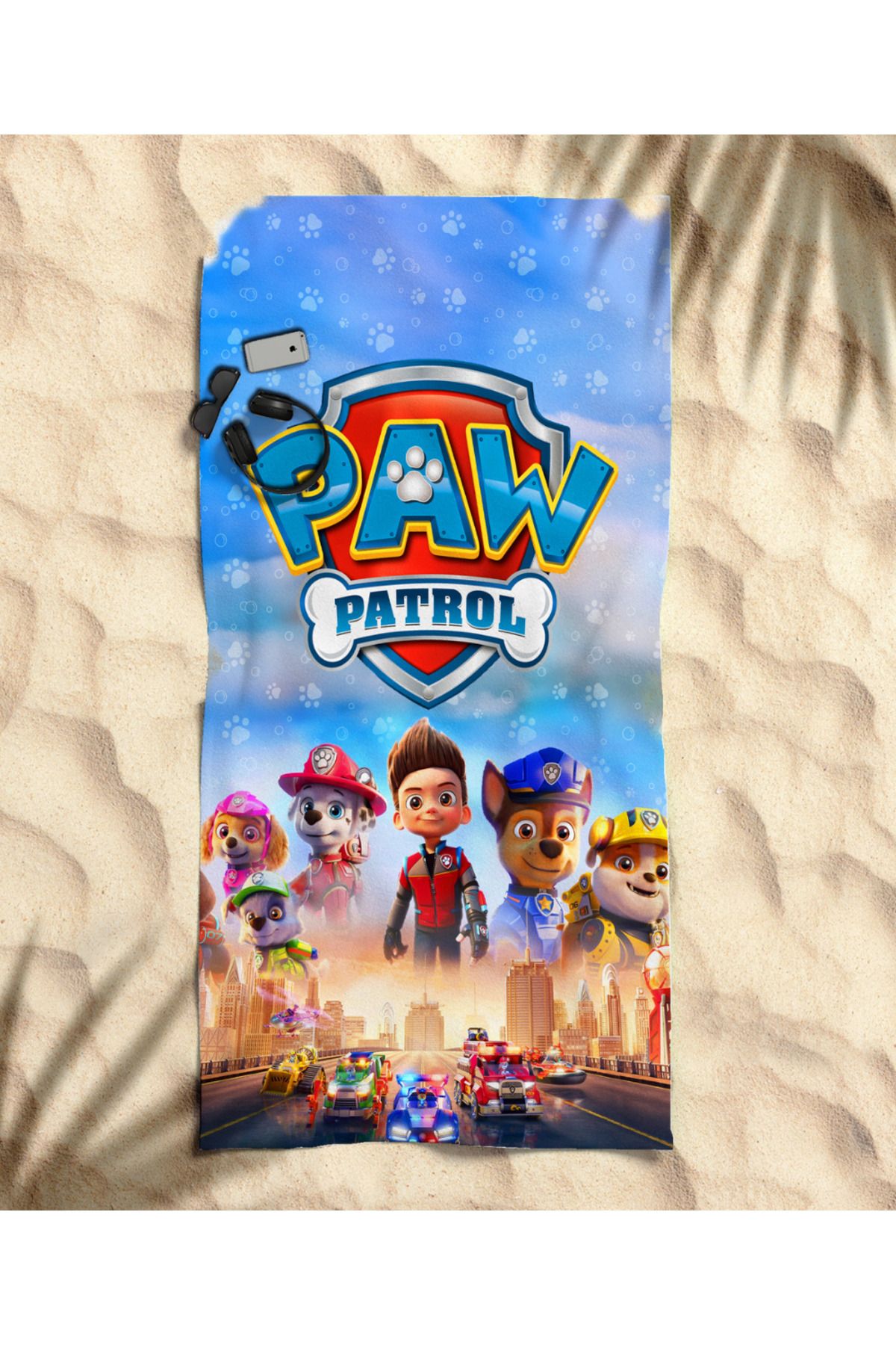 hediyechy Paw Petrol Temalı Plaj Havlusu