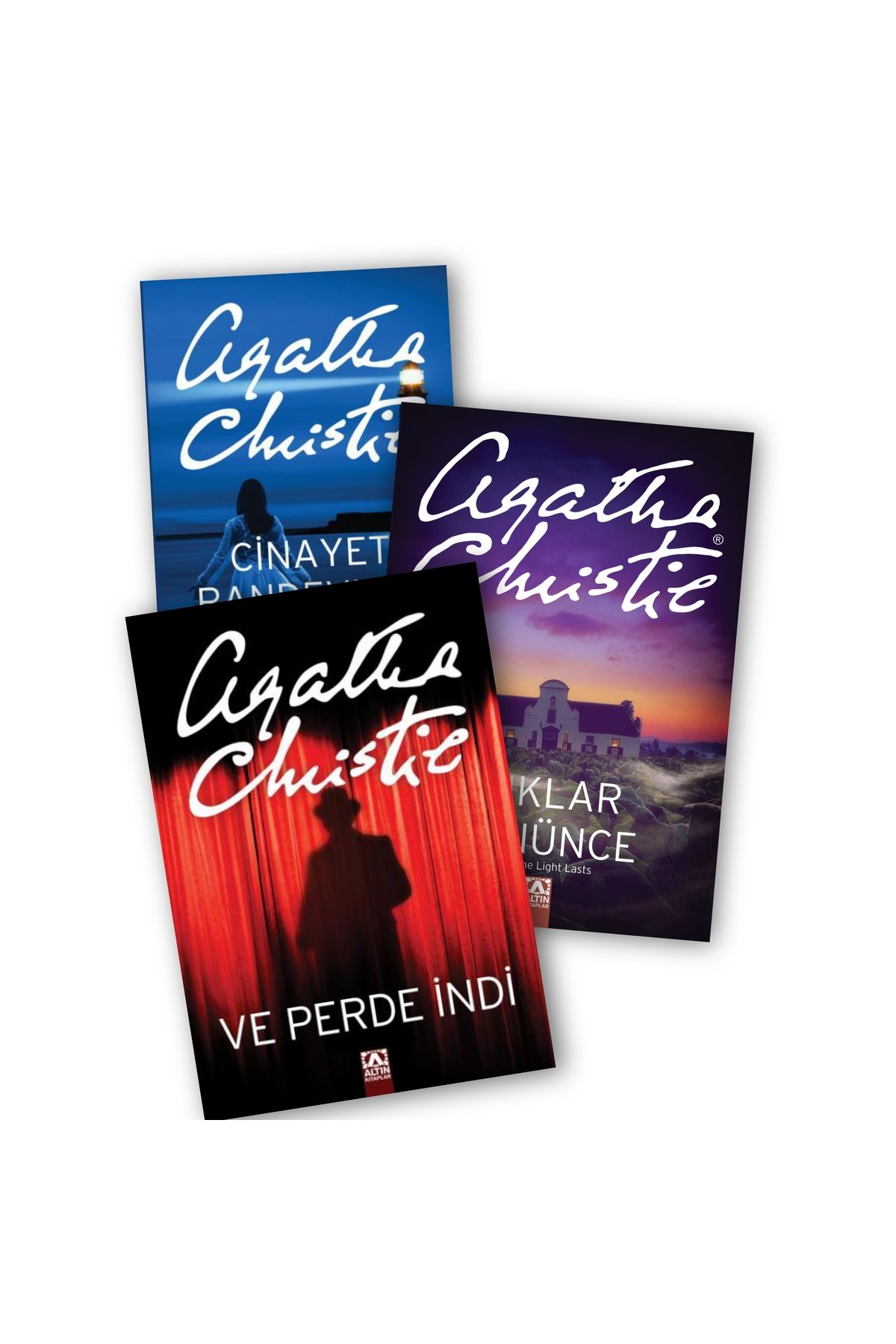 Altın Kitaplar Hercule Poirot 14. Üçleme Cinayet Randevusu - Işıklar Sönünce - Ve Perde İndi Agatha Christie