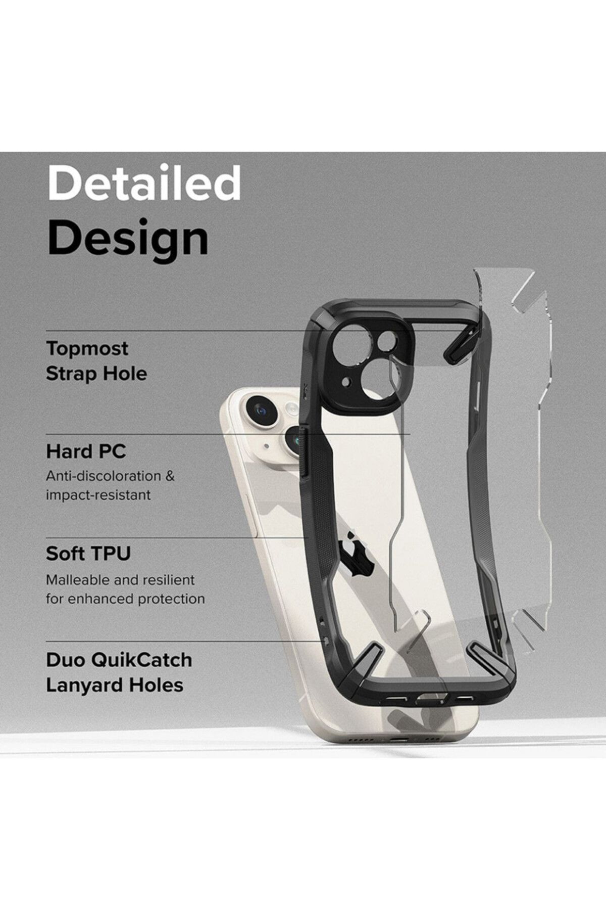 Ringke-IPhone 15 Plus Case - Ringke Fusion X - Black 5