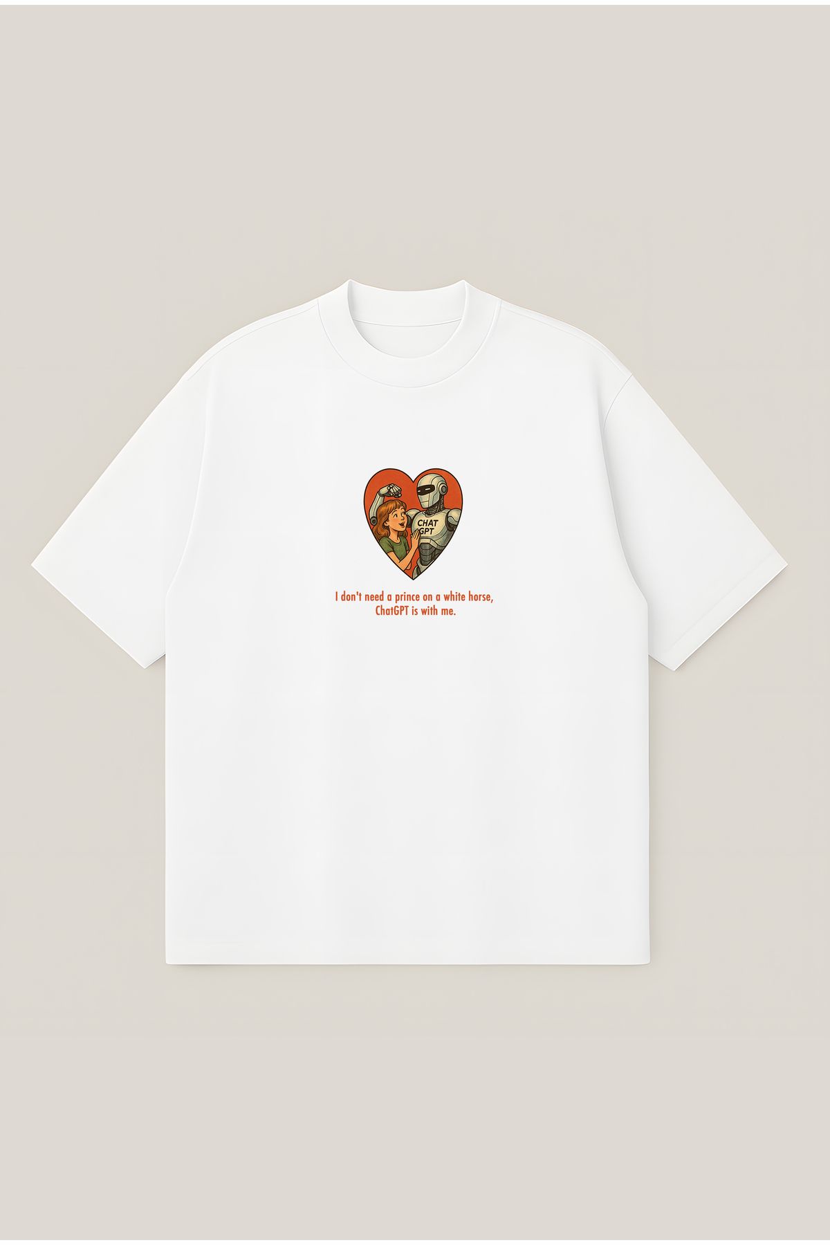 Moon Dancer Chatgpt Lover Unisex Oversize Baskılı Boxy Fit Kalın Kumaşlı T-shirt