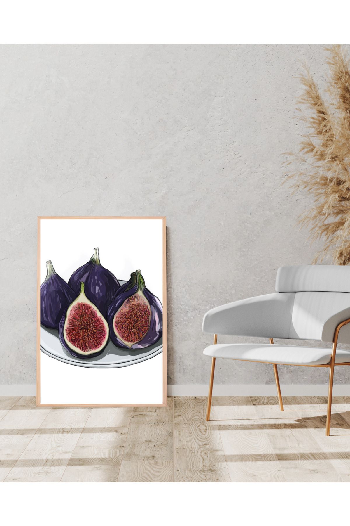 Tuba Decor Tek parça Ahşap Çerçeve Görünümlü MDF Tablo
