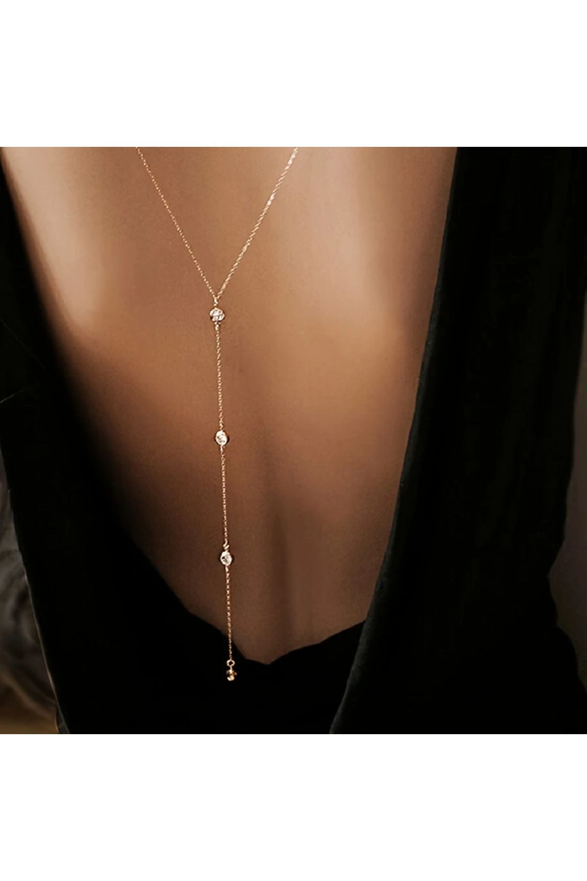 LAVİNYAMJEWELLERY ALTIN TONLU SIRT KOLYESİ