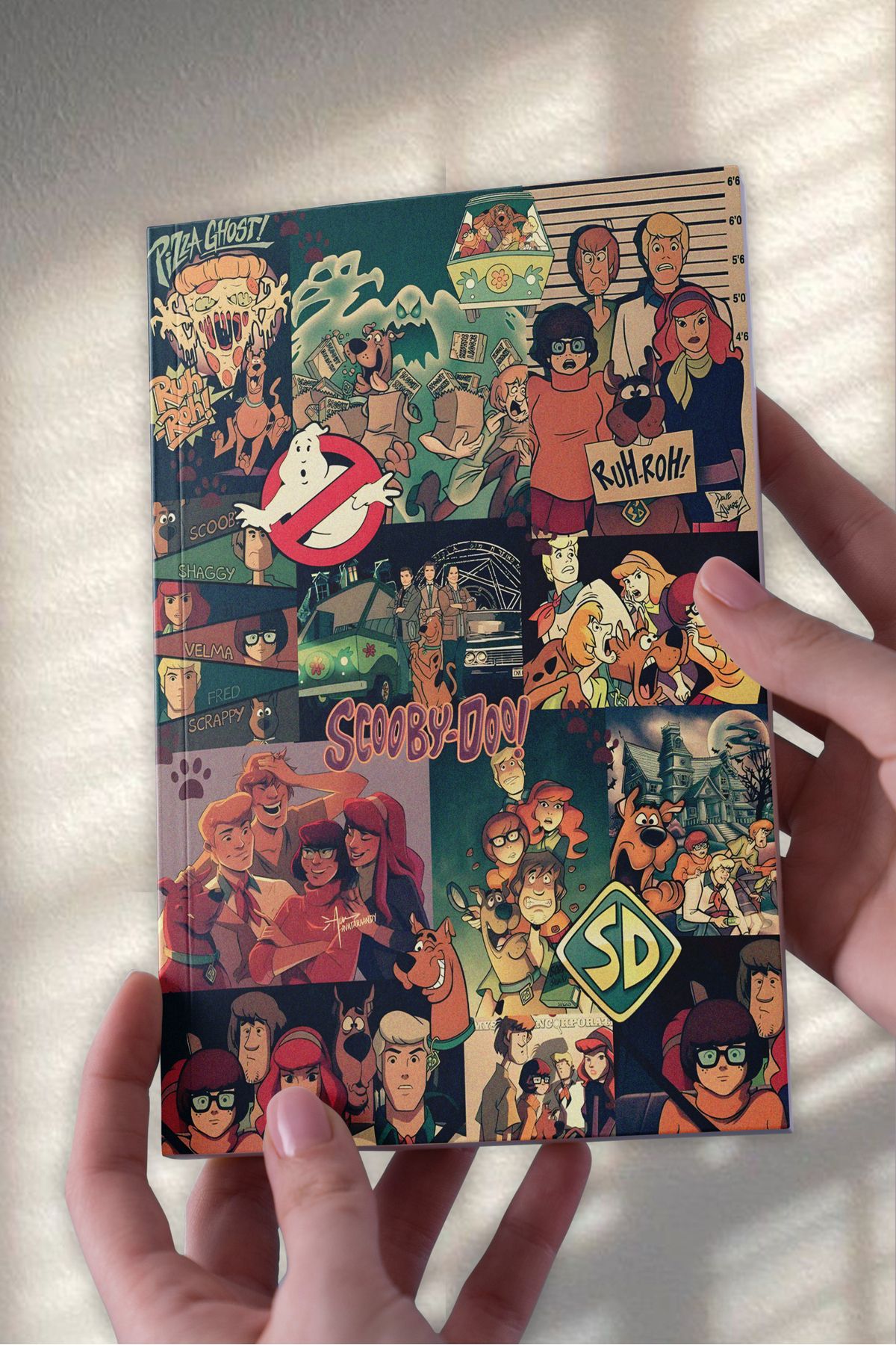 Ludios Scooby Doo Kolaj A5 Çizgisiz Günlük Hediyelik Günlük Defter (50 Sayfa)