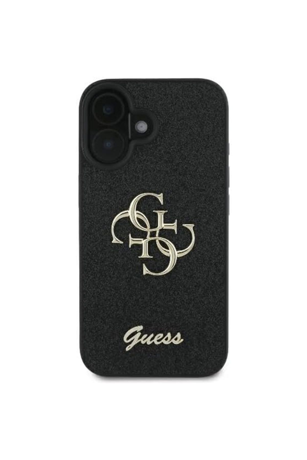Guess-Carcasă pentru iPhone 16 Plus - Guess Glitter Fixed Big 4G (GUHCP16MHG4SGK) - Negru 4