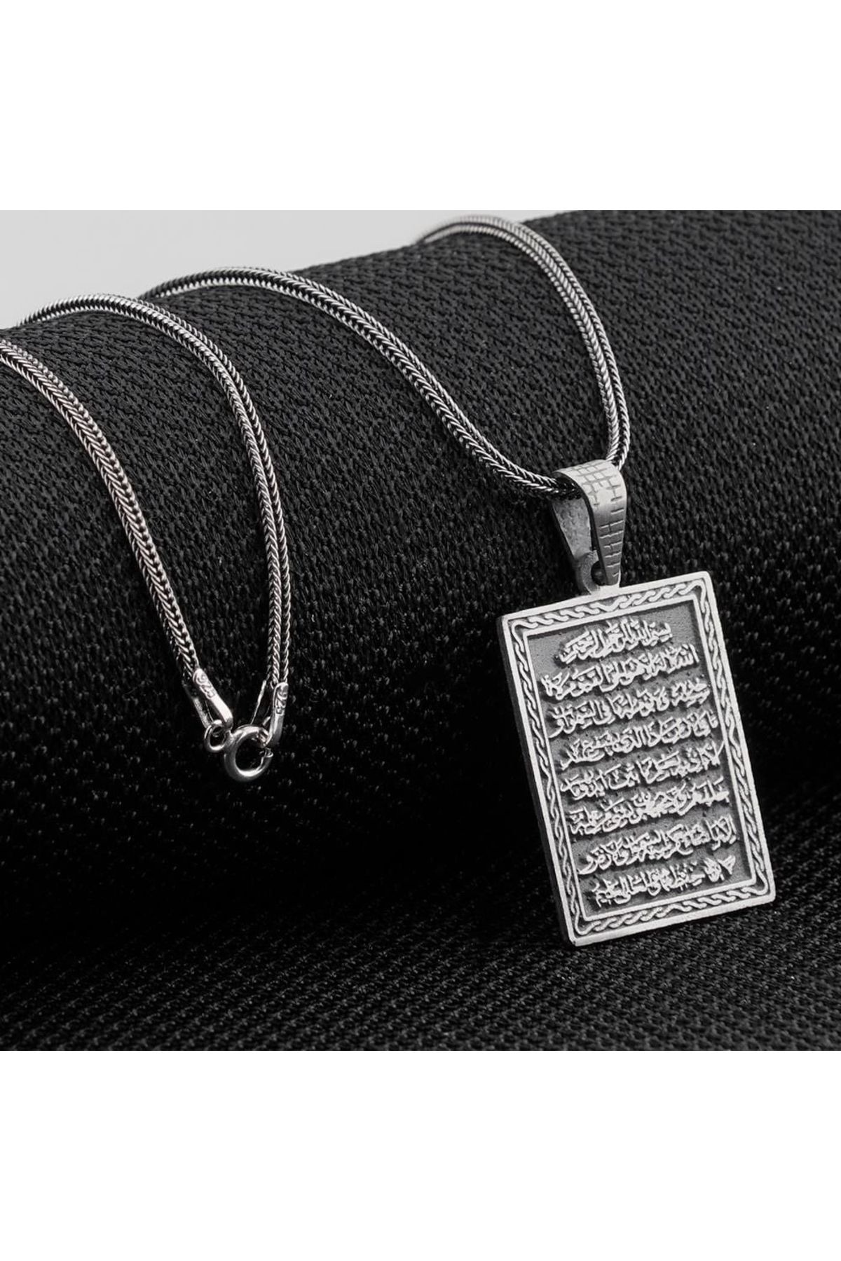 MODA925 925 Ayar Gümüş Ayetel Kursi Kolye