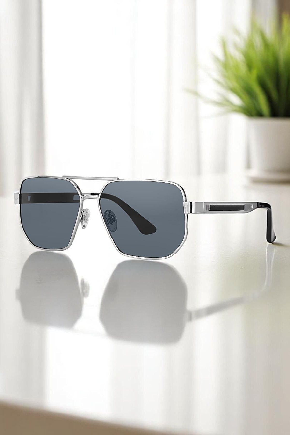 Daniel Klein Orijinal %100 Polarize UV400 Korumalı Gümüş Renk Erkek Güneş Gözlüğü DKG6281C3