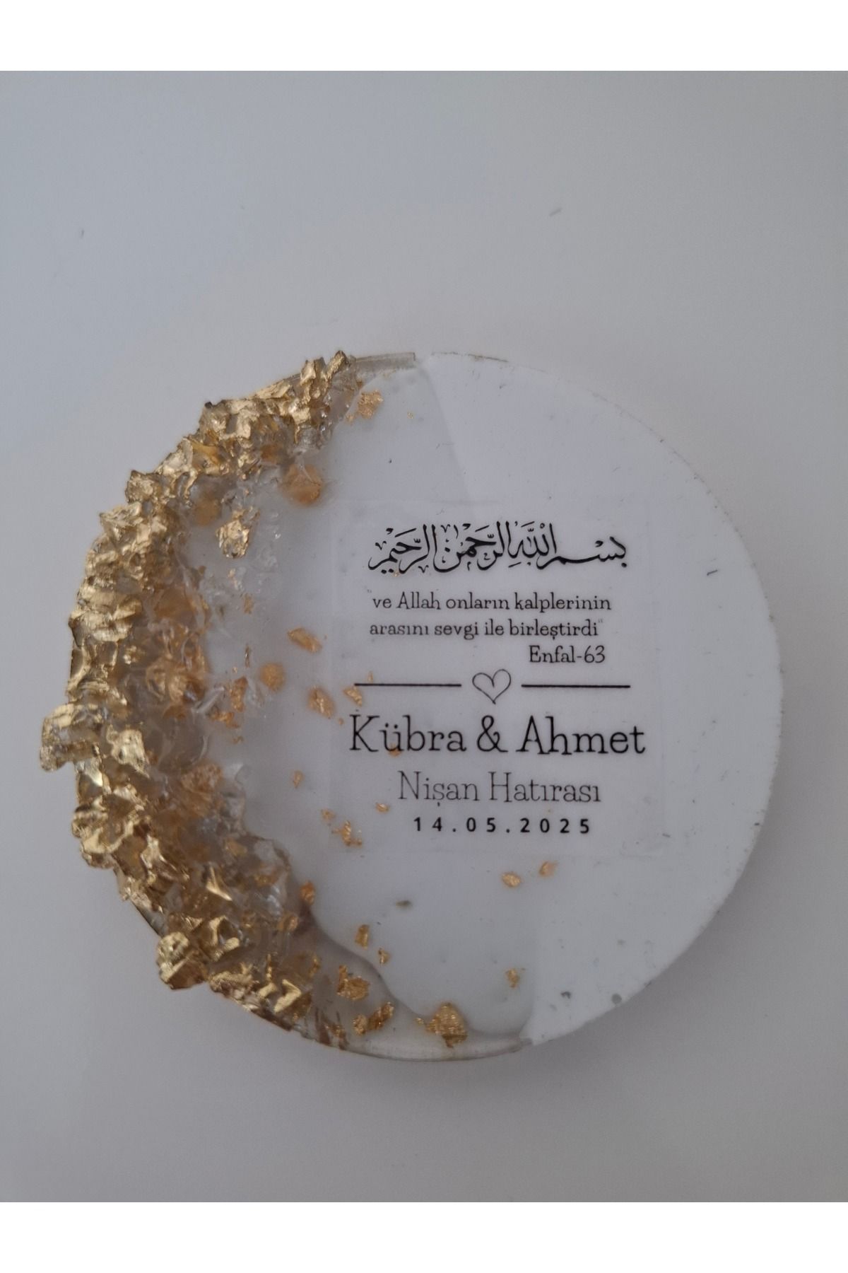 Sym Hediyelik 30 Adet Gold Taşlı Epoksi Magnet Söz Nişan Nikah Düğün Hatırası
