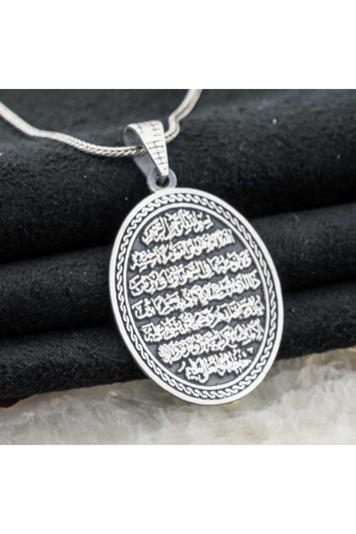 MODA925 925 Ayar Gümüş Ayetel Kursi Kolye