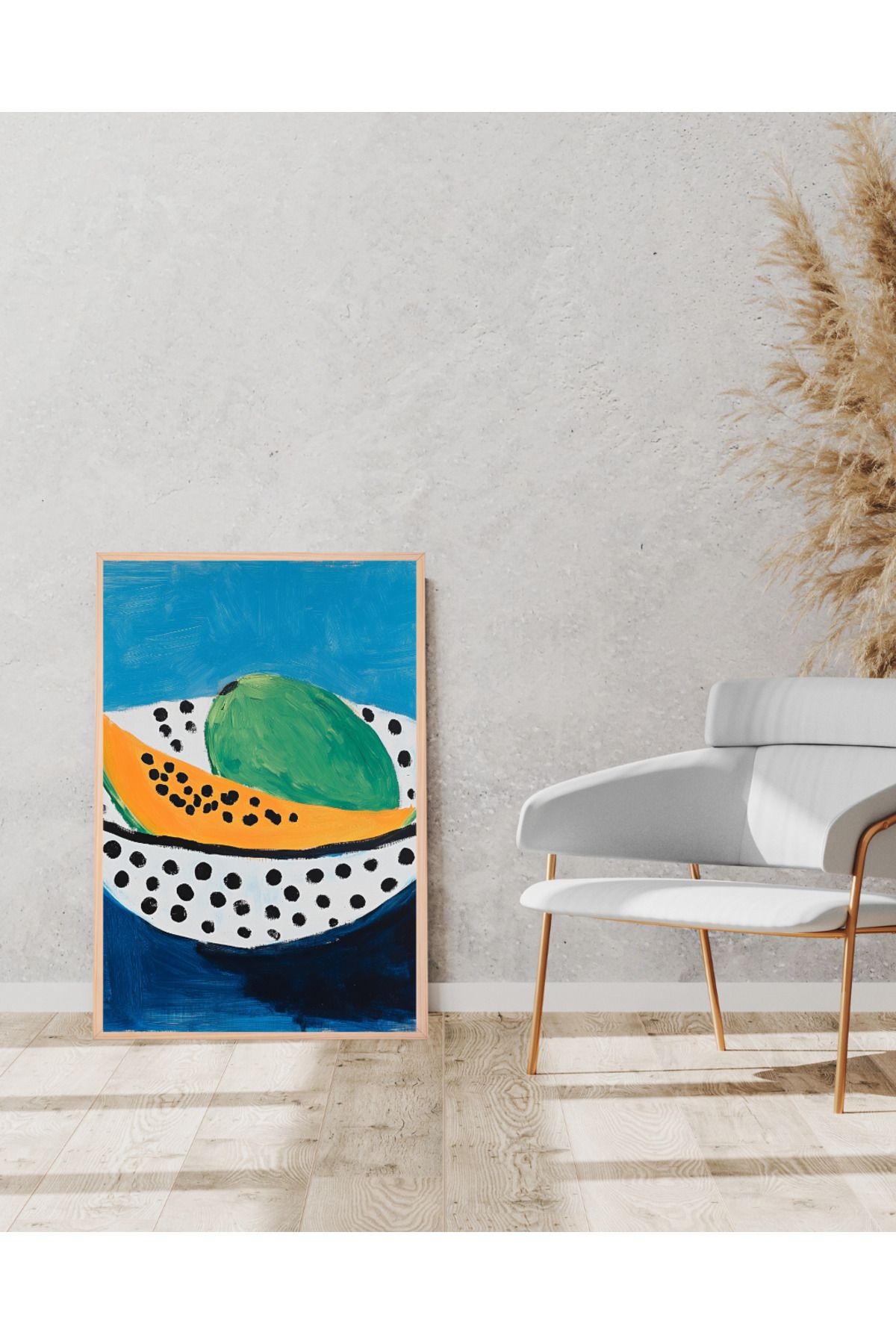Tuba Decor Tek parça Ahşap Çerçeve Görünümlü MDF Tablo