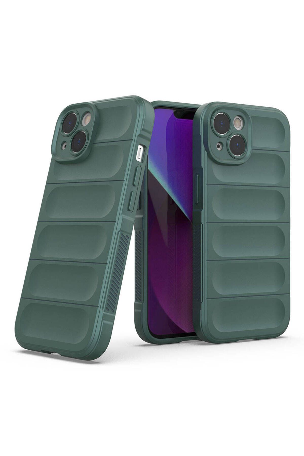 SKYARC Apple iPhone 14 Kılıf Esnek TPU Oyuklu Arka Yüzey Tasarımlı Etnik Silikon Kapak