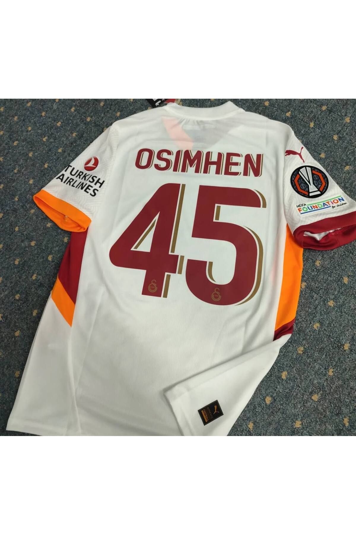 Alaturka Mix Yeni Sezon Galatasaray\\victor-osimhen 45 beyaz deplasman Kısa Kol Parçalı Forma 24-25