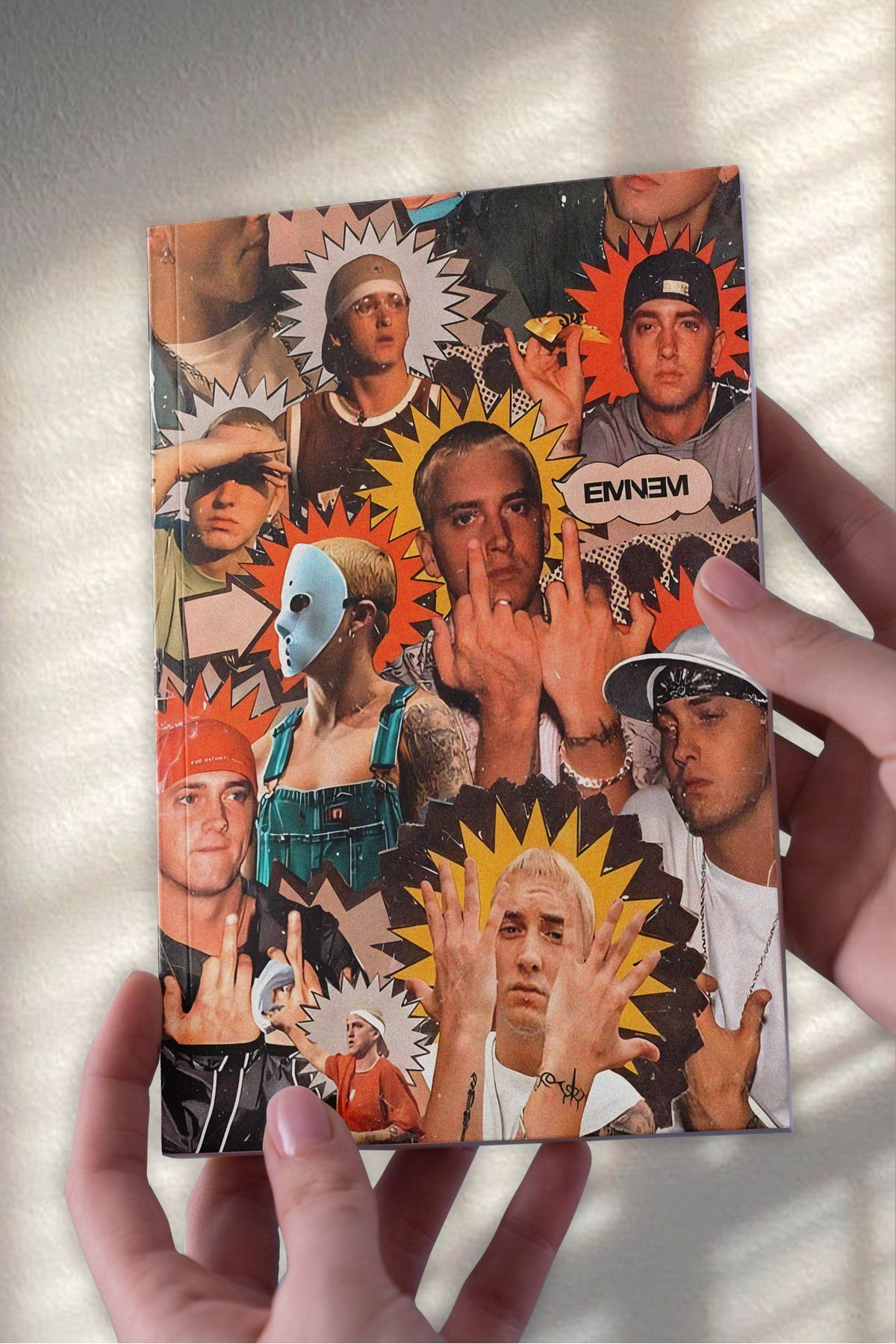 Ludios Eminem Kolaj A5 Çizgisiz Günlük Hediyelik Günlük Defter (50 Sayfa)