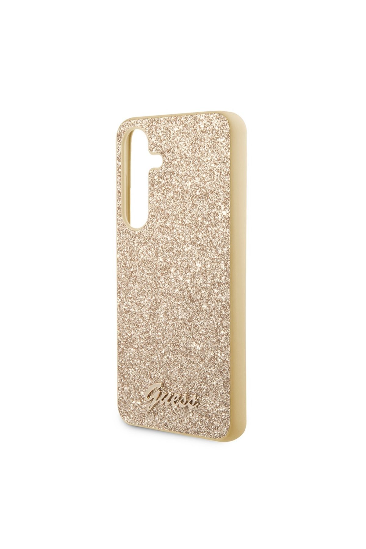 Guess-Case for Samsung Galaxy S24 Plus - Guess Glitter Script (GUHCS24MHGGSHD) - Gold 5