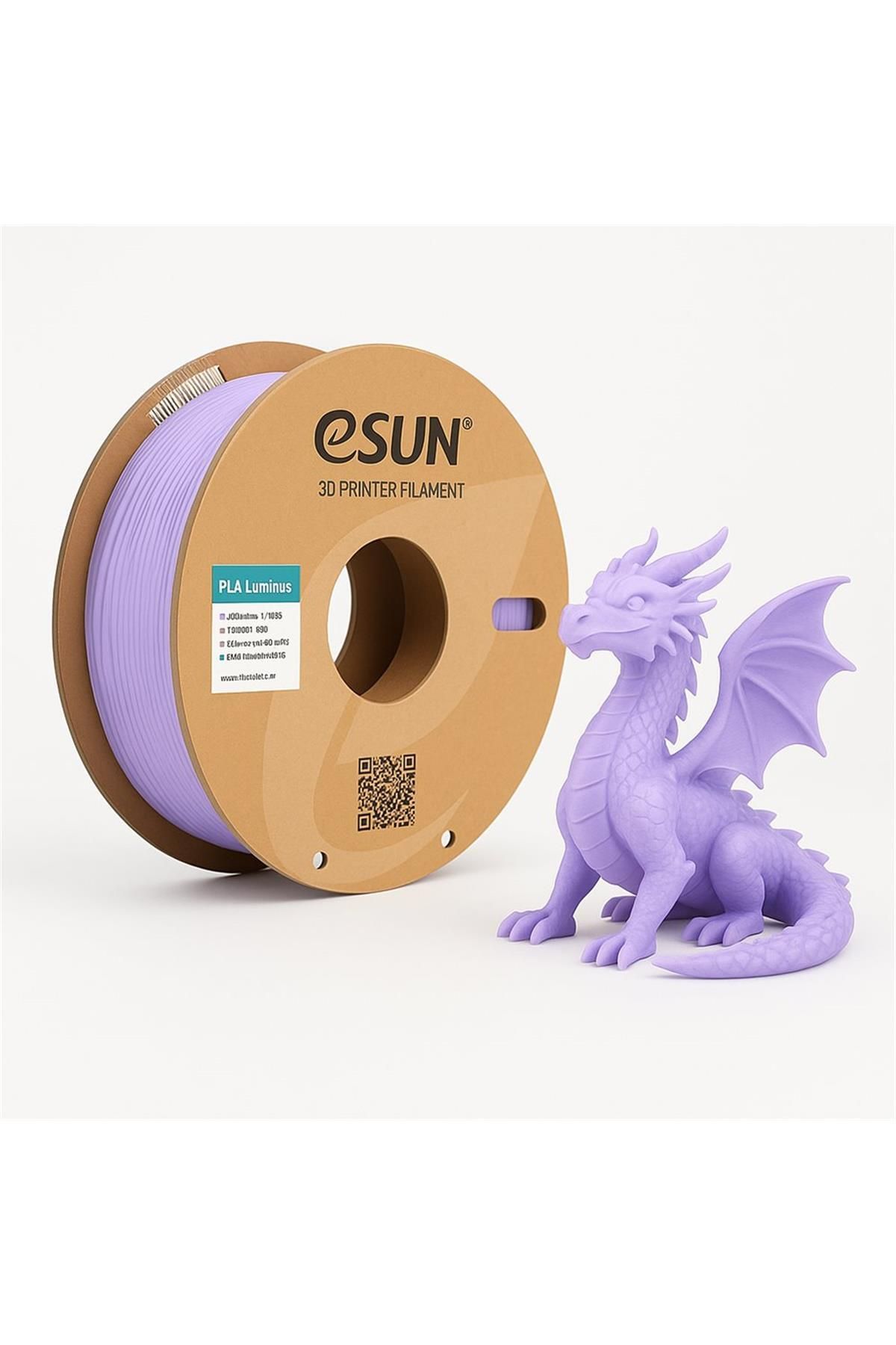 eSun Urhanshop Esun Luminous Pla 1.75mm 1Kg Mor Karanlıkta Parlayan