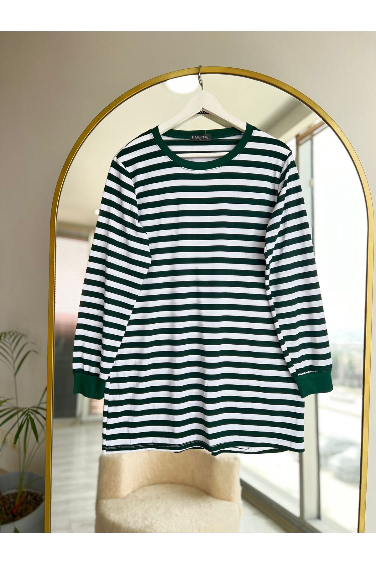 Fashion Neva Women's Striped Summer Hijab Tunic
