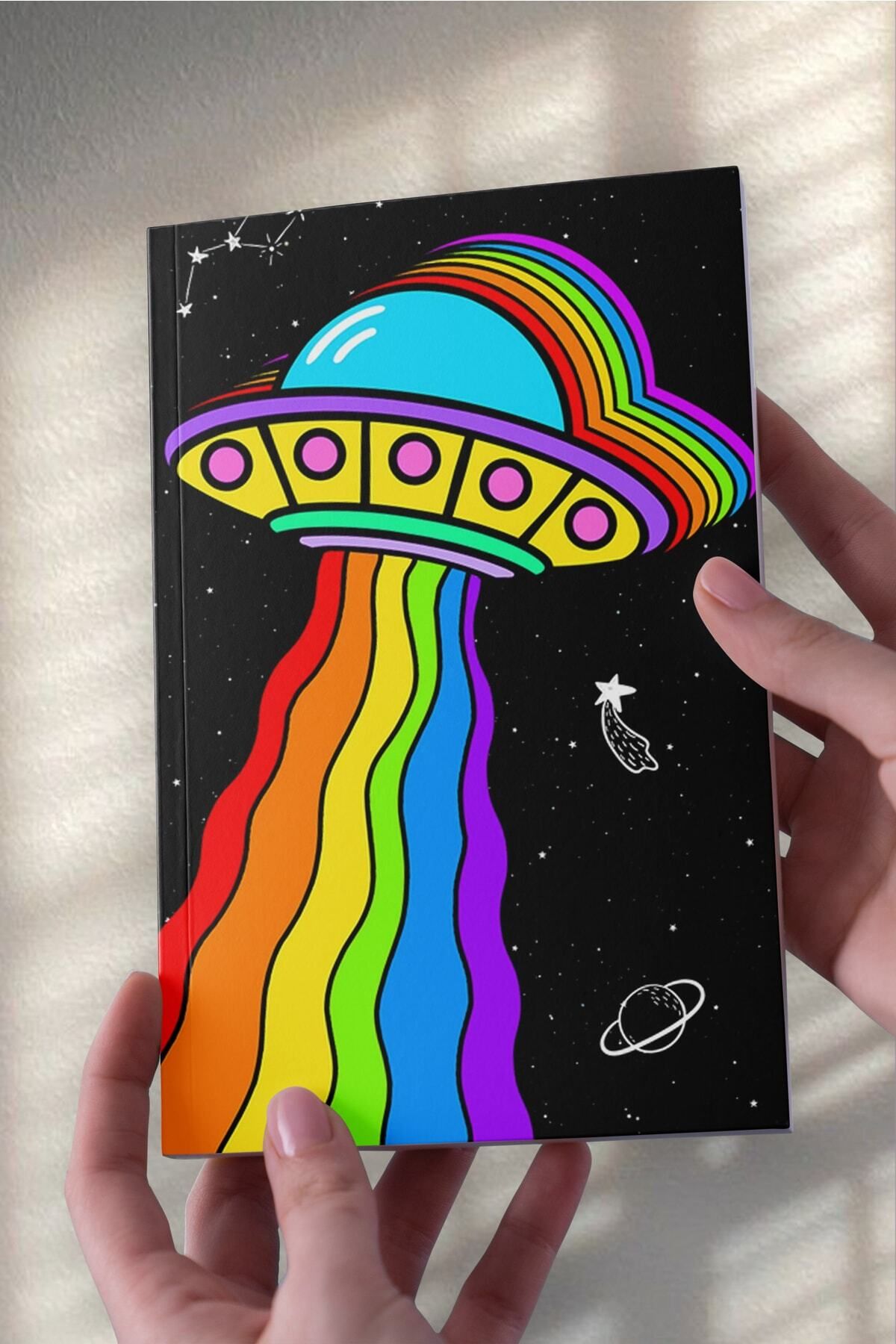 Ludios Renkli Uzay Ufo A5 Çizgisiz Defter (50 Sayfa)