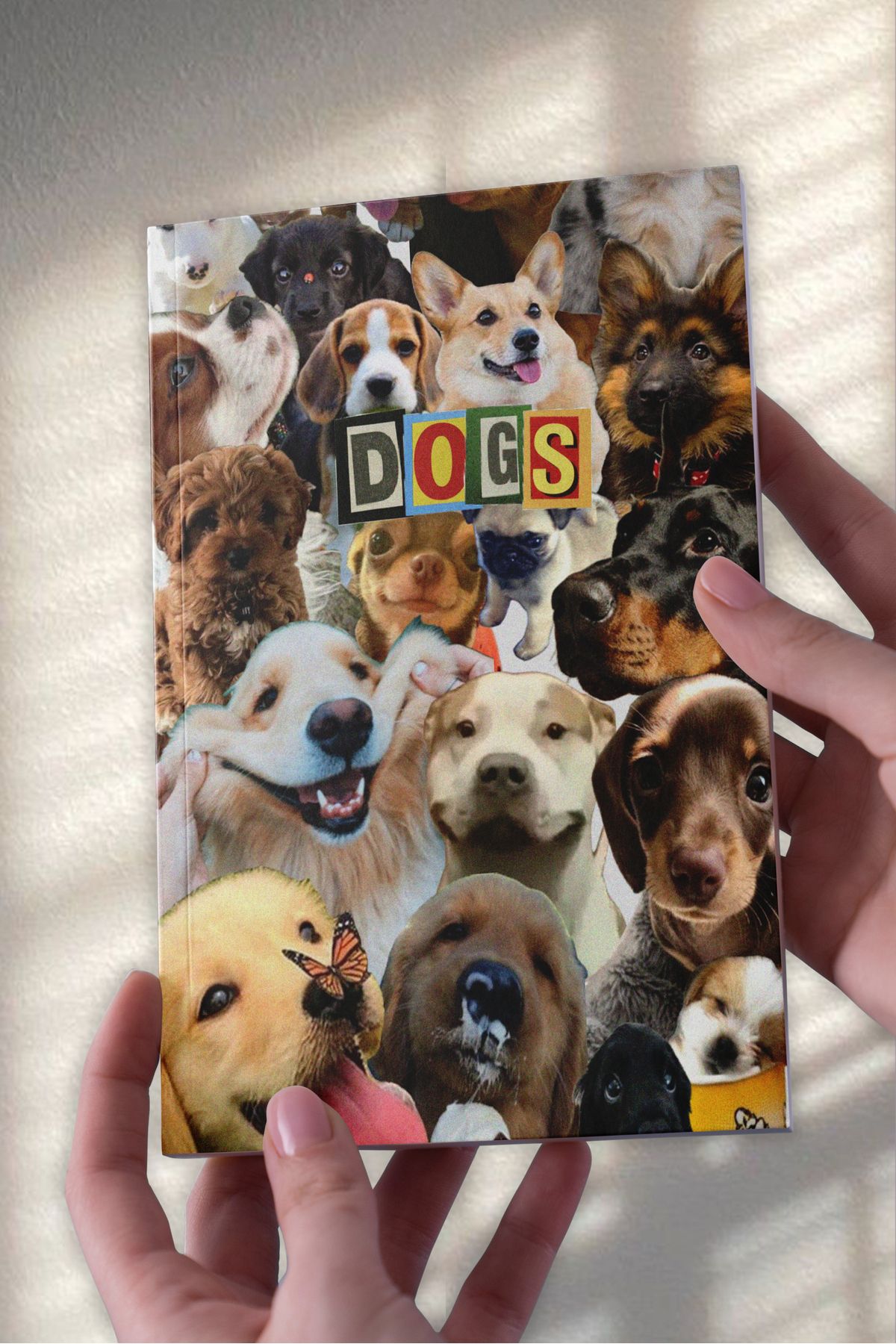 Ludios Dogs Kolaj A5 Çizgisiz Günlük Hediyelik Günlük Defter (50 Sayfa)