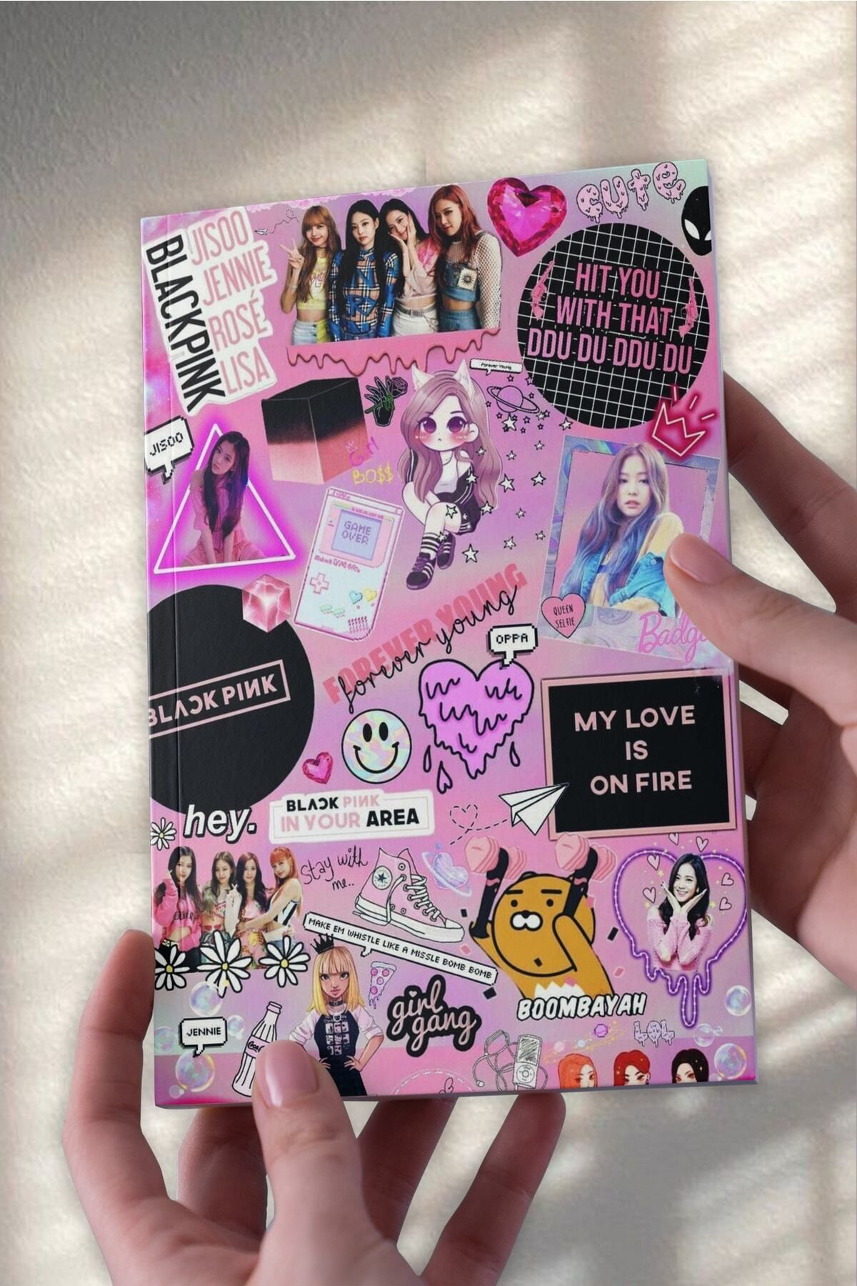 Ludios Blackpink Clipart Kolaj Desenli A5 Çizgisiz Defter (50 Sayfa)