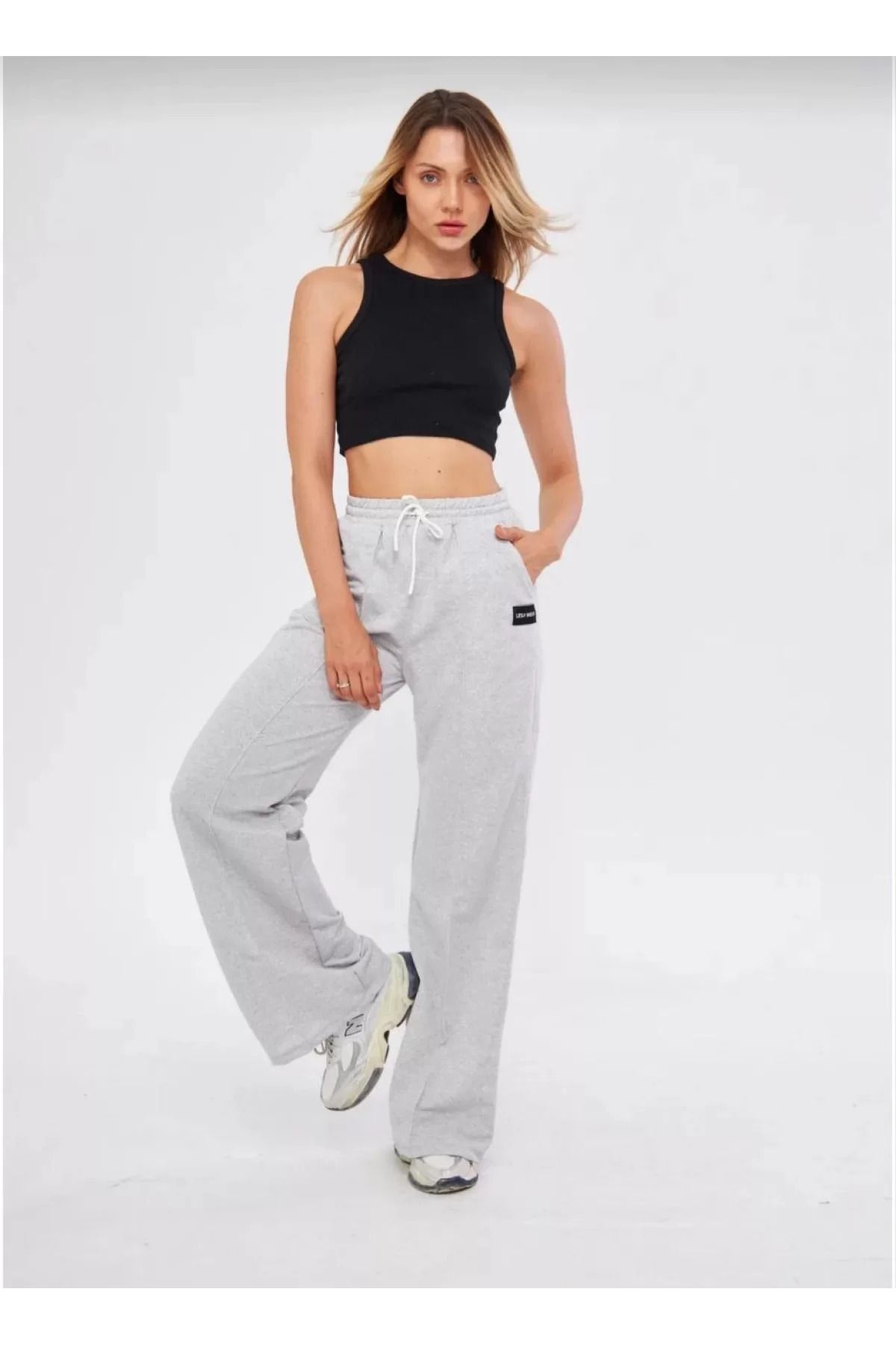 BBbutik İki iplik Bol Paça Kadın Eşofman Pantalon