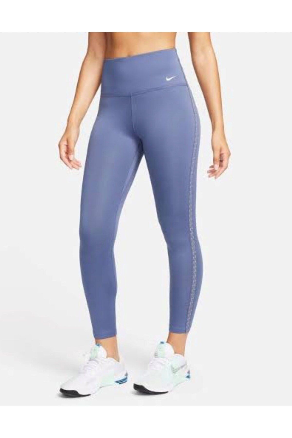 Nike One Kadın Therma-FIT Diffused Blue HW 7/8 Tayt (FB5703-491