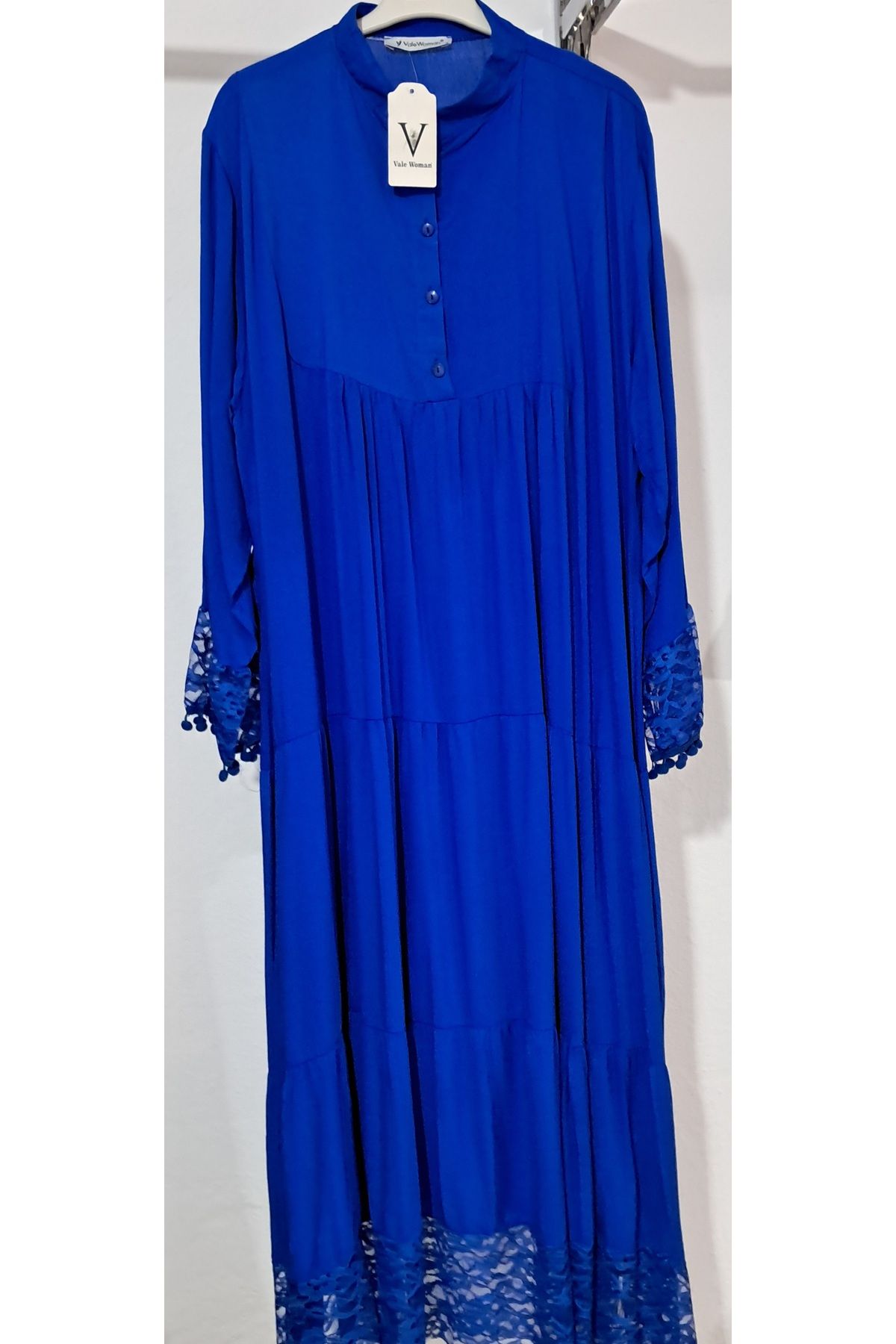 Butik Tül detay uzun elbise